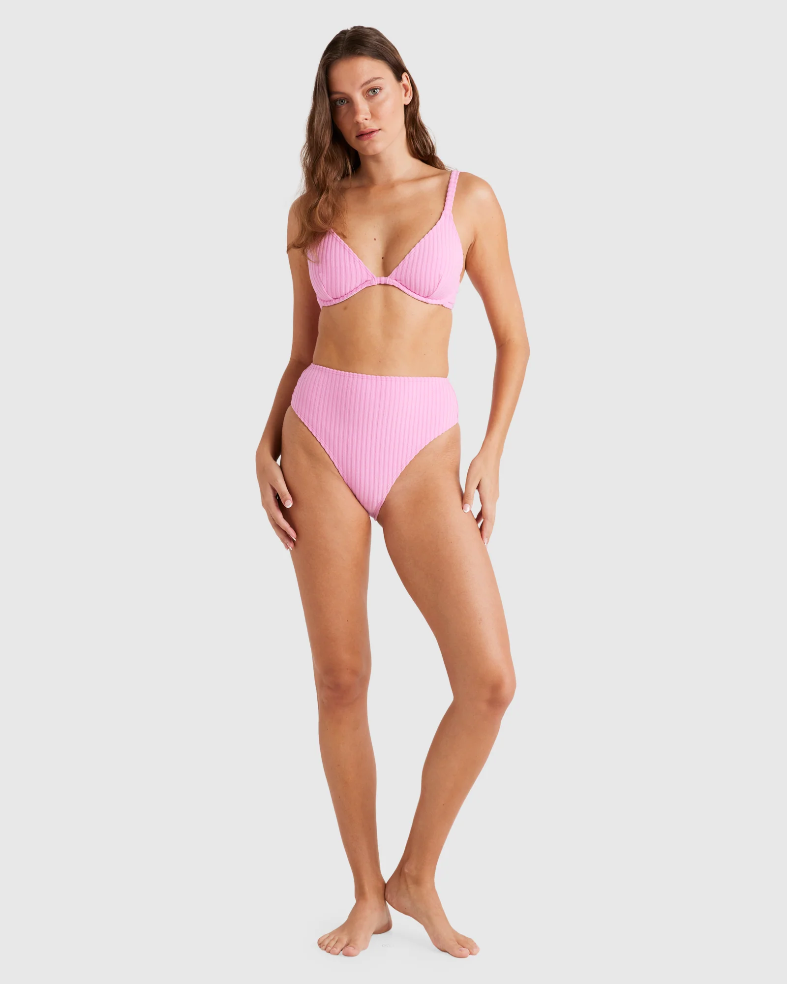 Womens Terry Rib Reese D/DD Underwire Bikini Top - Image 5