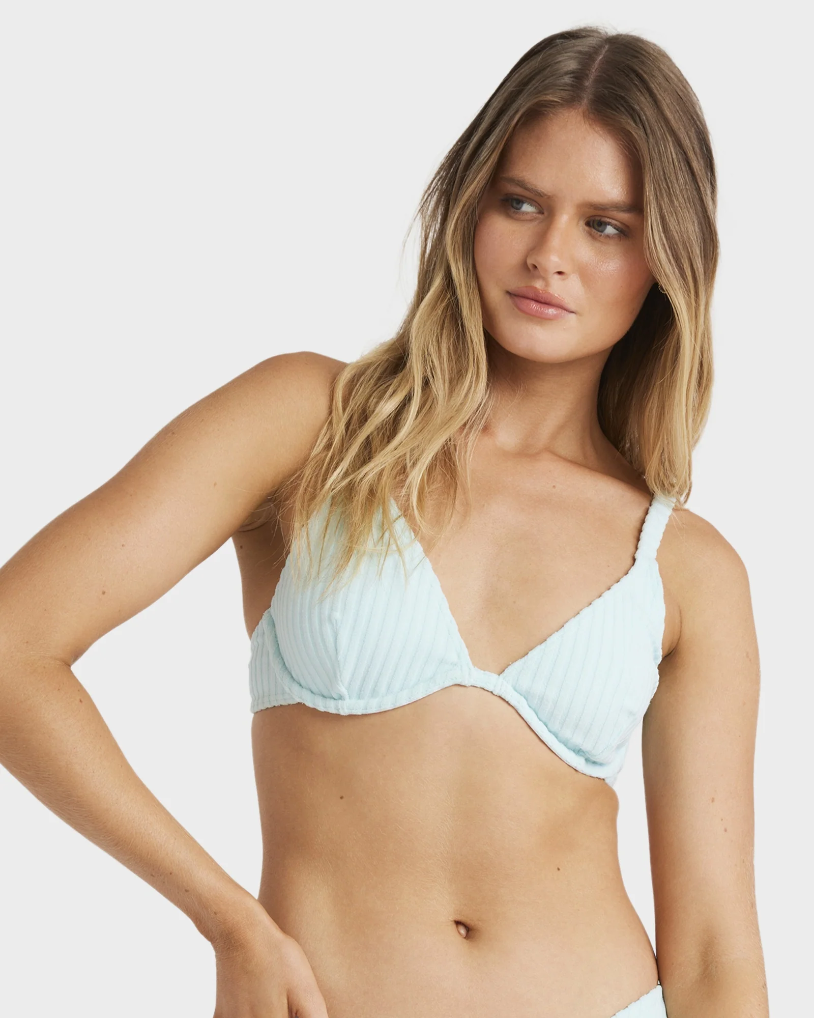Womens Terry Rib Reese D/DD Underwire Bikini Top - Image 4