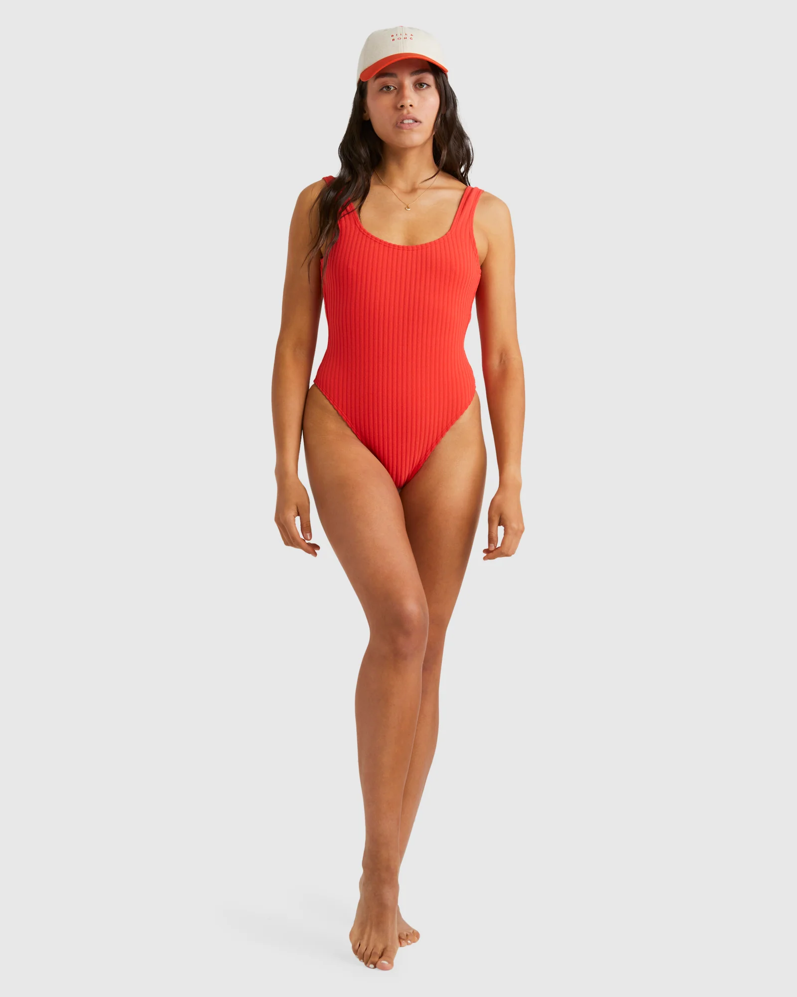 Womens Terry Rib Square Tanker One Piece - Image 5