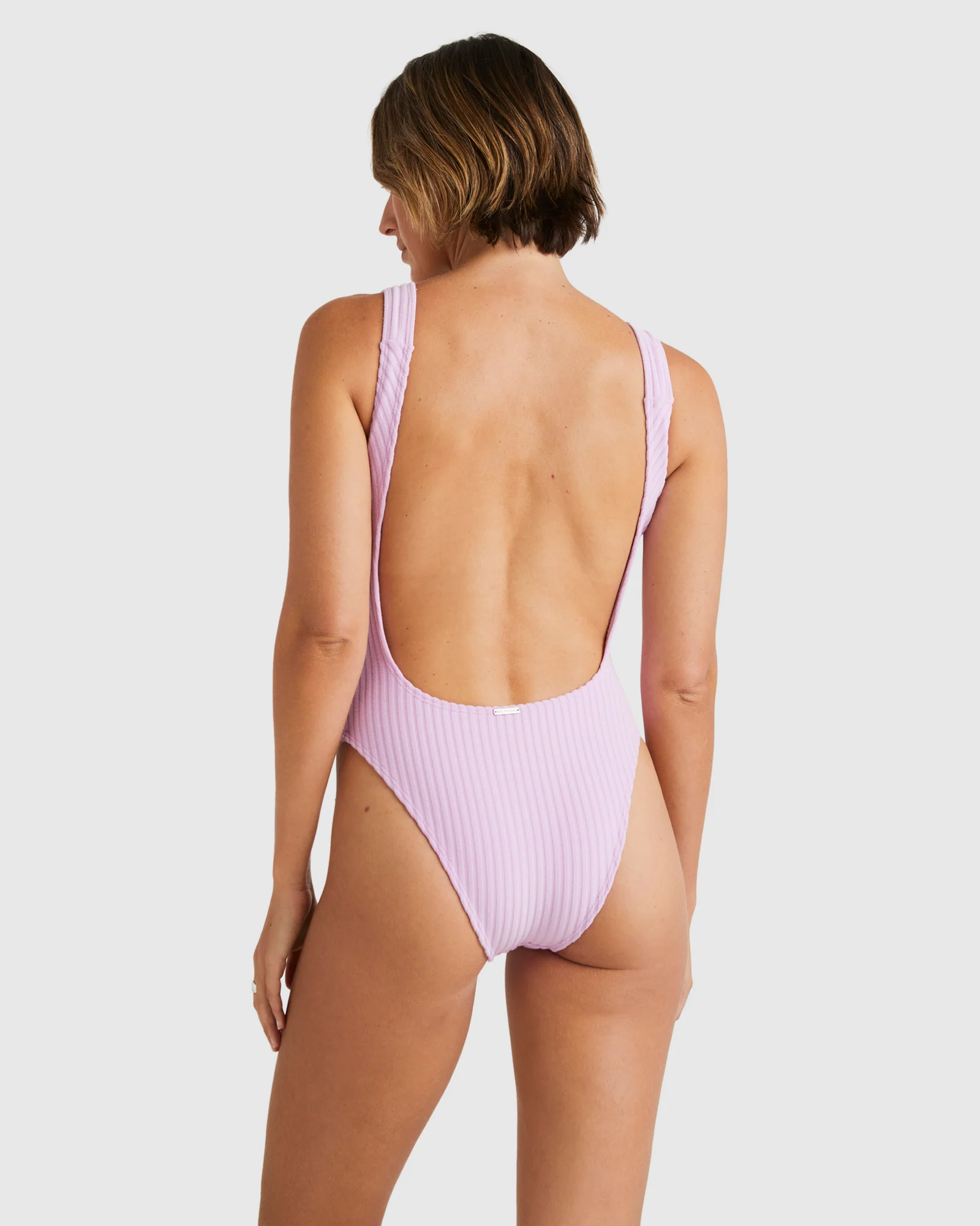 Womens Terry Rib Square Tanker One Piece - Image 3