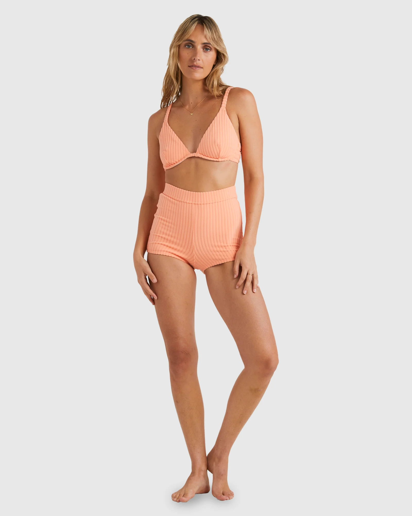Womens Terry Rib Surf Shorts Bikini Bottom - Image 5