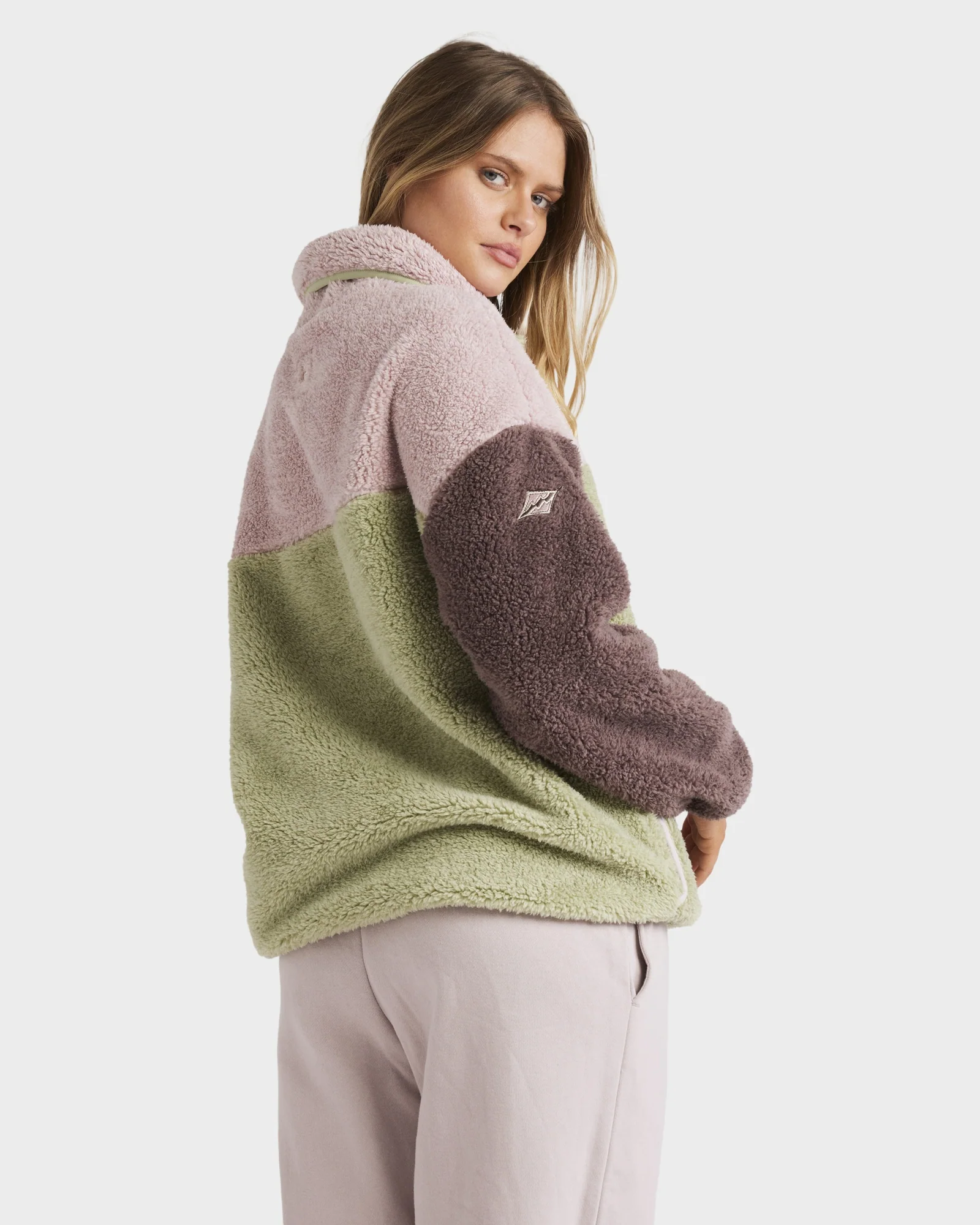 Womens The Original Vibes Snap Up Fleece Pullover - Image 4