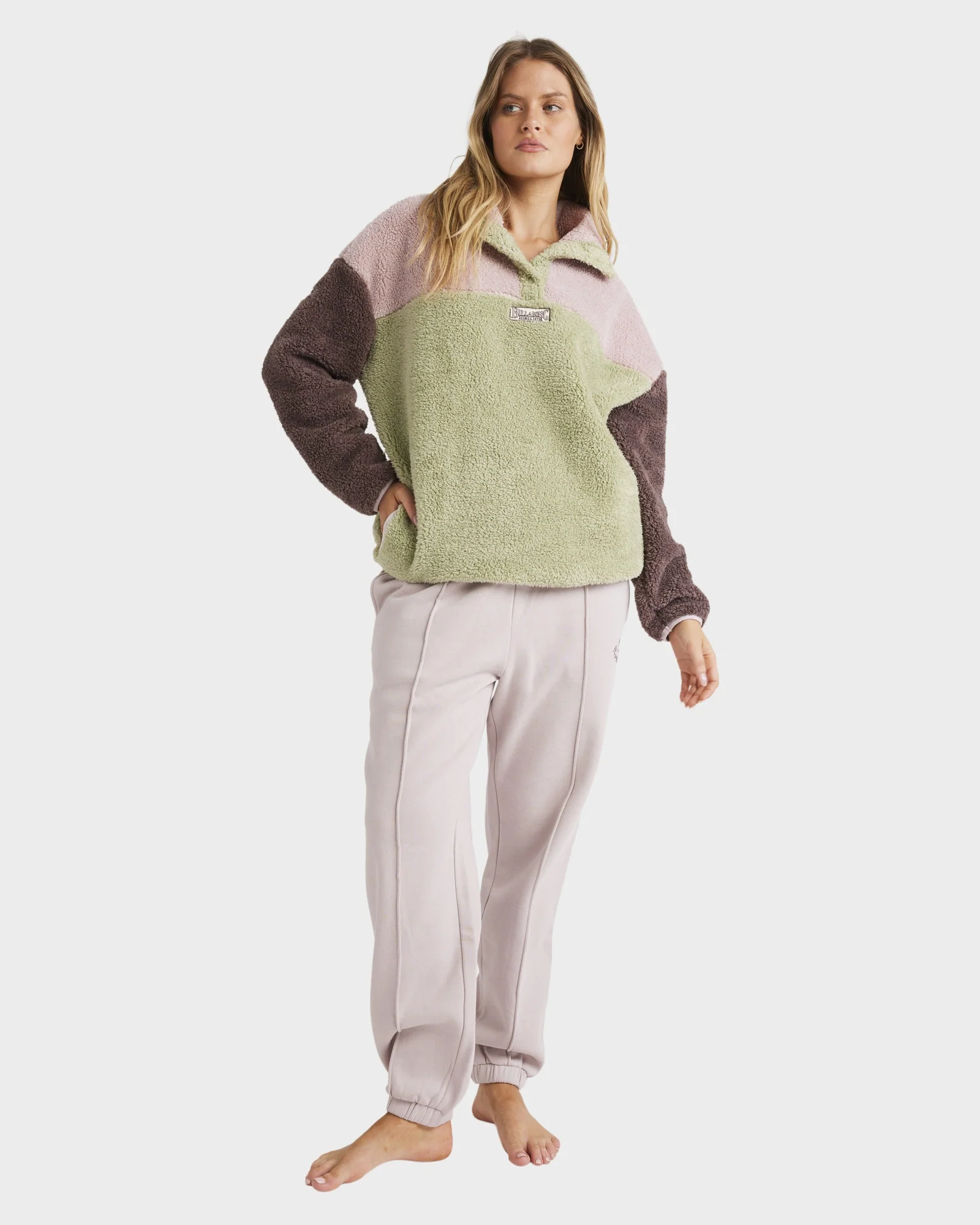 Womens The Original Vibes Snap Up Fleece Pullover - Image 6