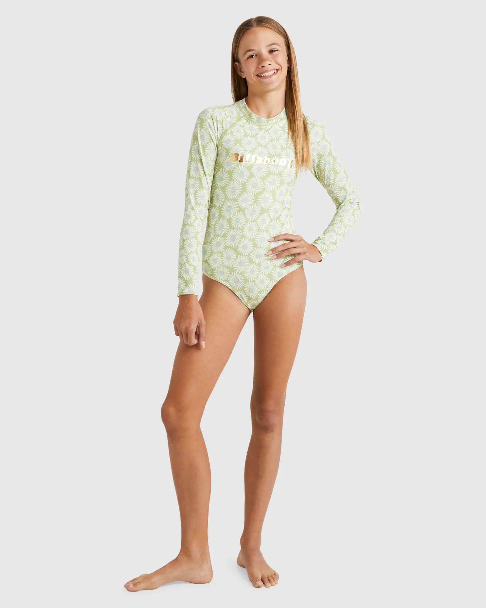 Girls 6-14 These Are The Daze One Piece Rash Vest - Image 5