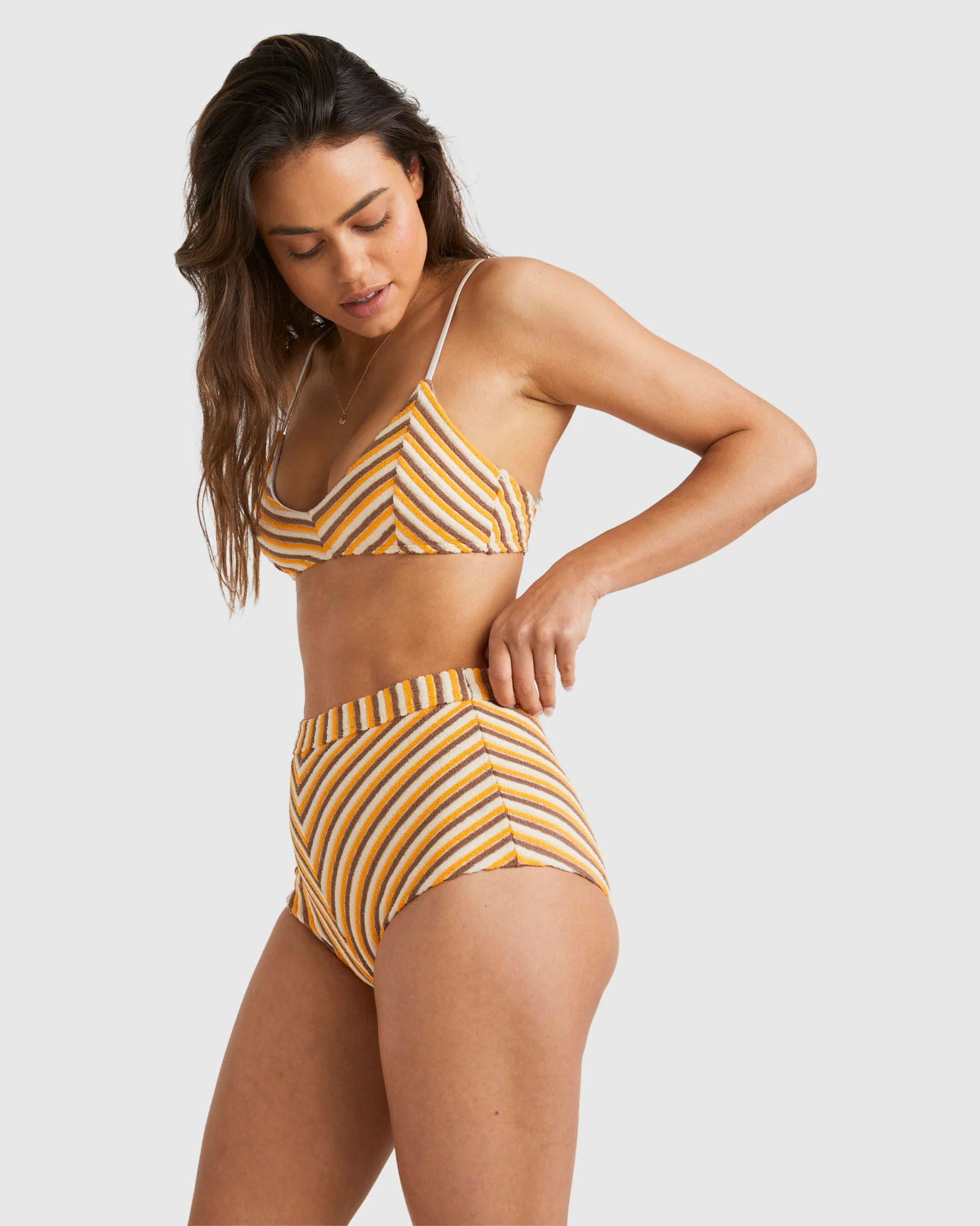 Womens Tides Rib V Bralette Bikini Top - Image 2