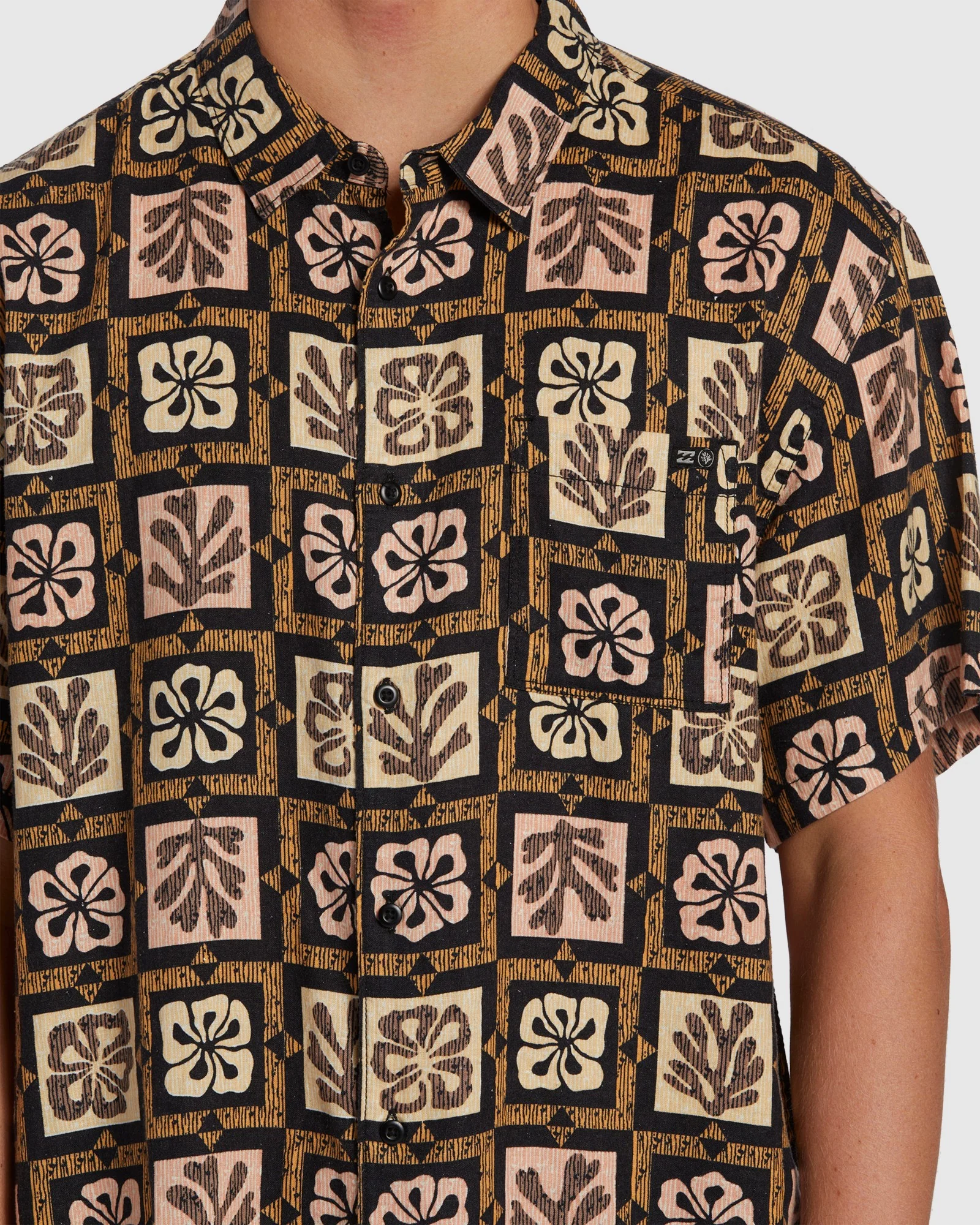 Mens Tiki Reef Hemp Shirt - Image 4
