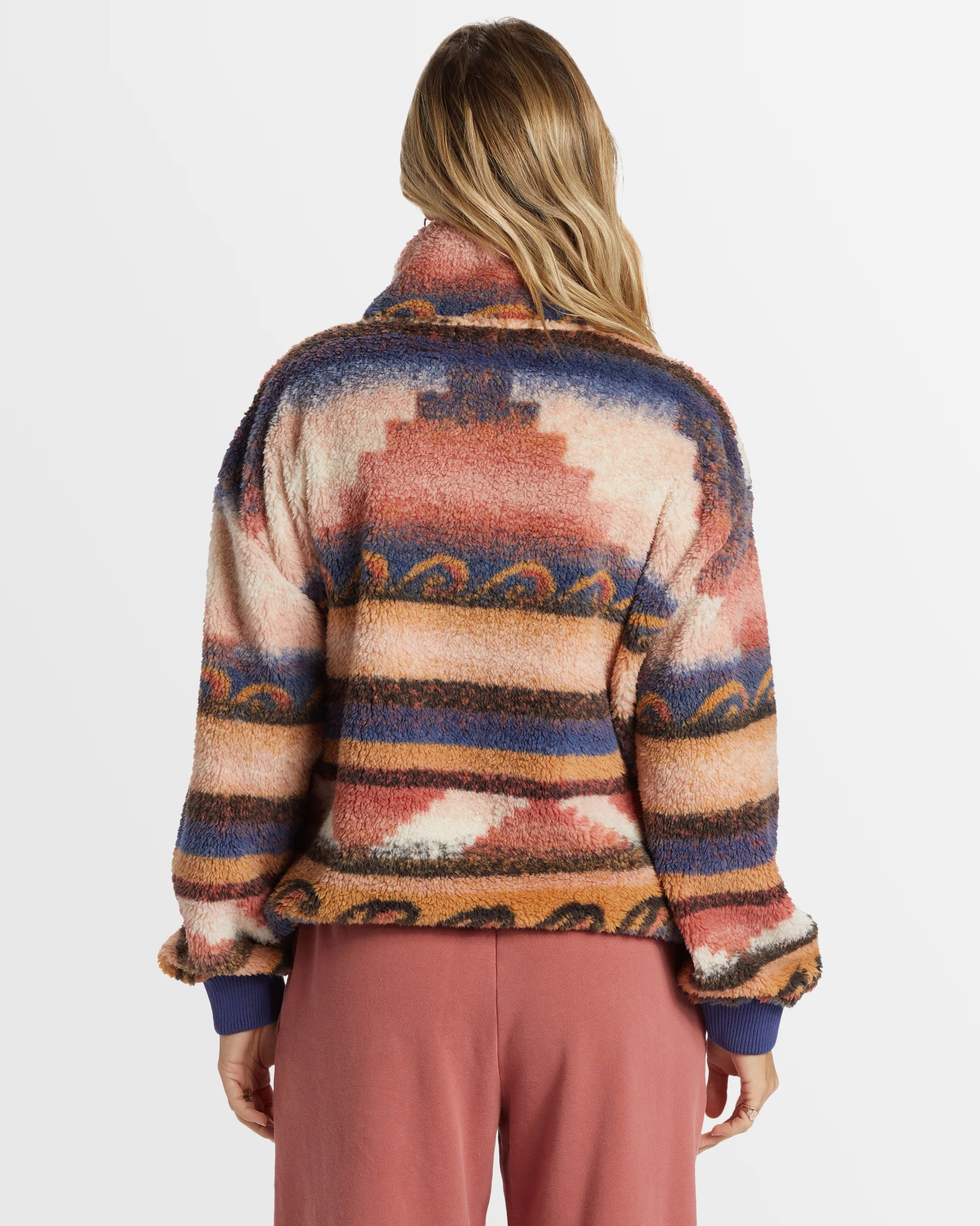 Womens Time Off Half-Zip Fleece Pullover - Image 3