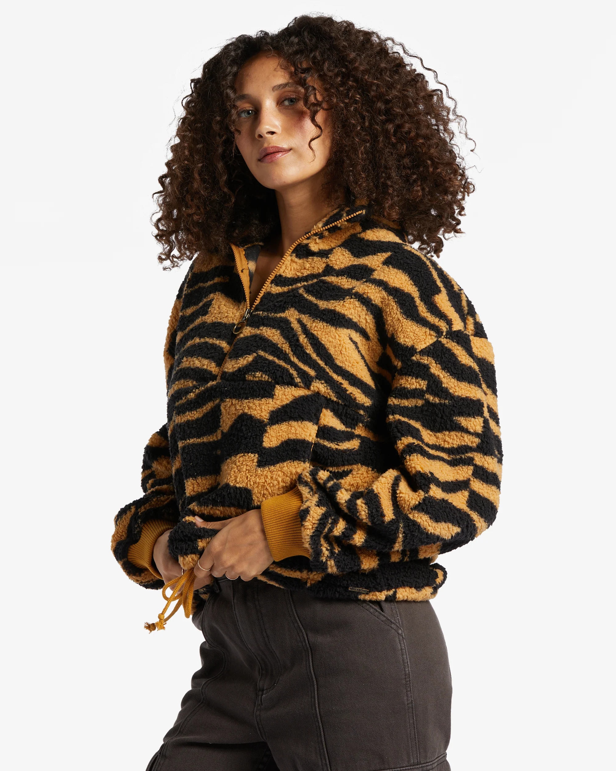 Womens Time Off Half-Zip Fleece Pullover - Image 2