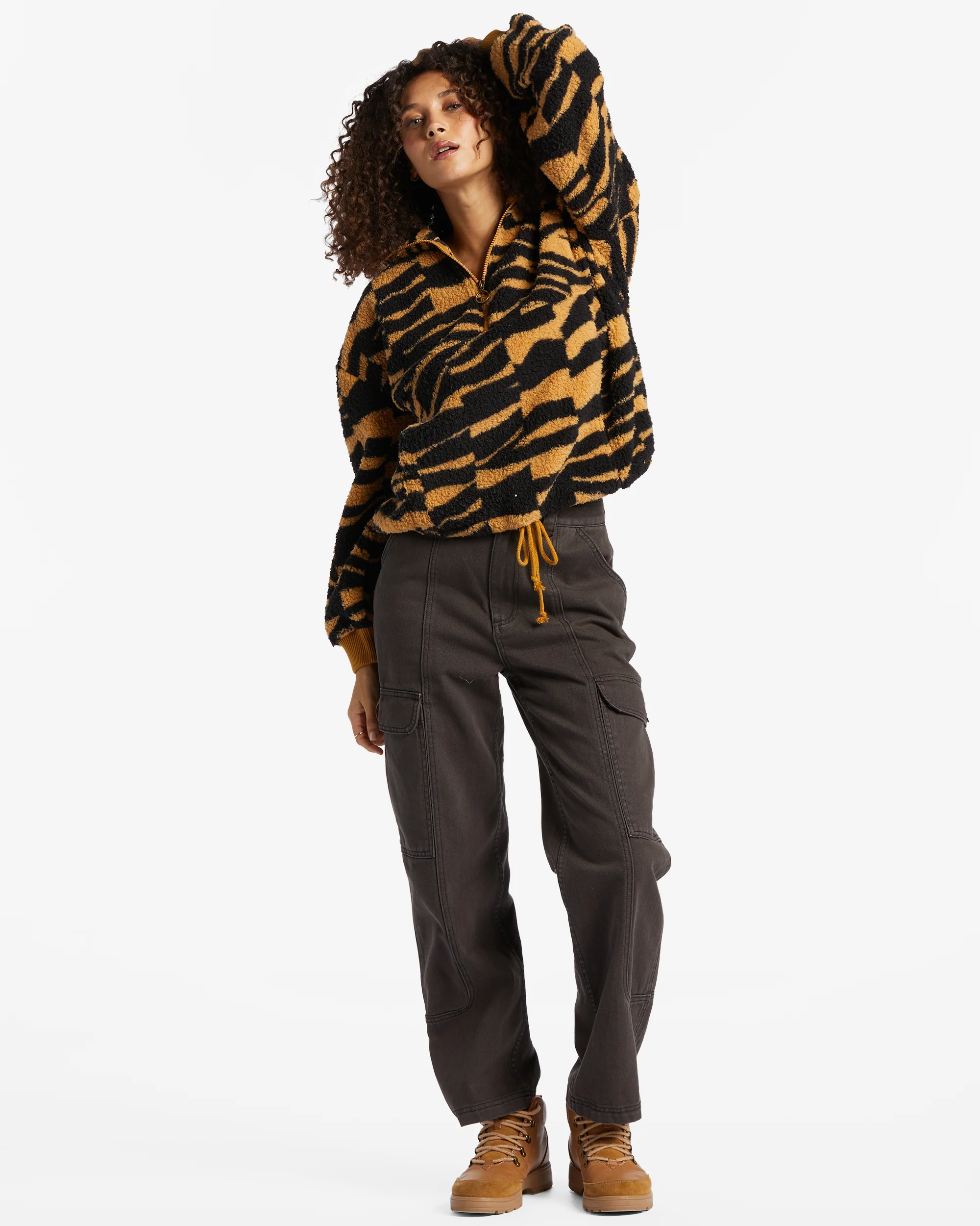 Womens Time Off Half-Zip Fleece Pullover - Image 5