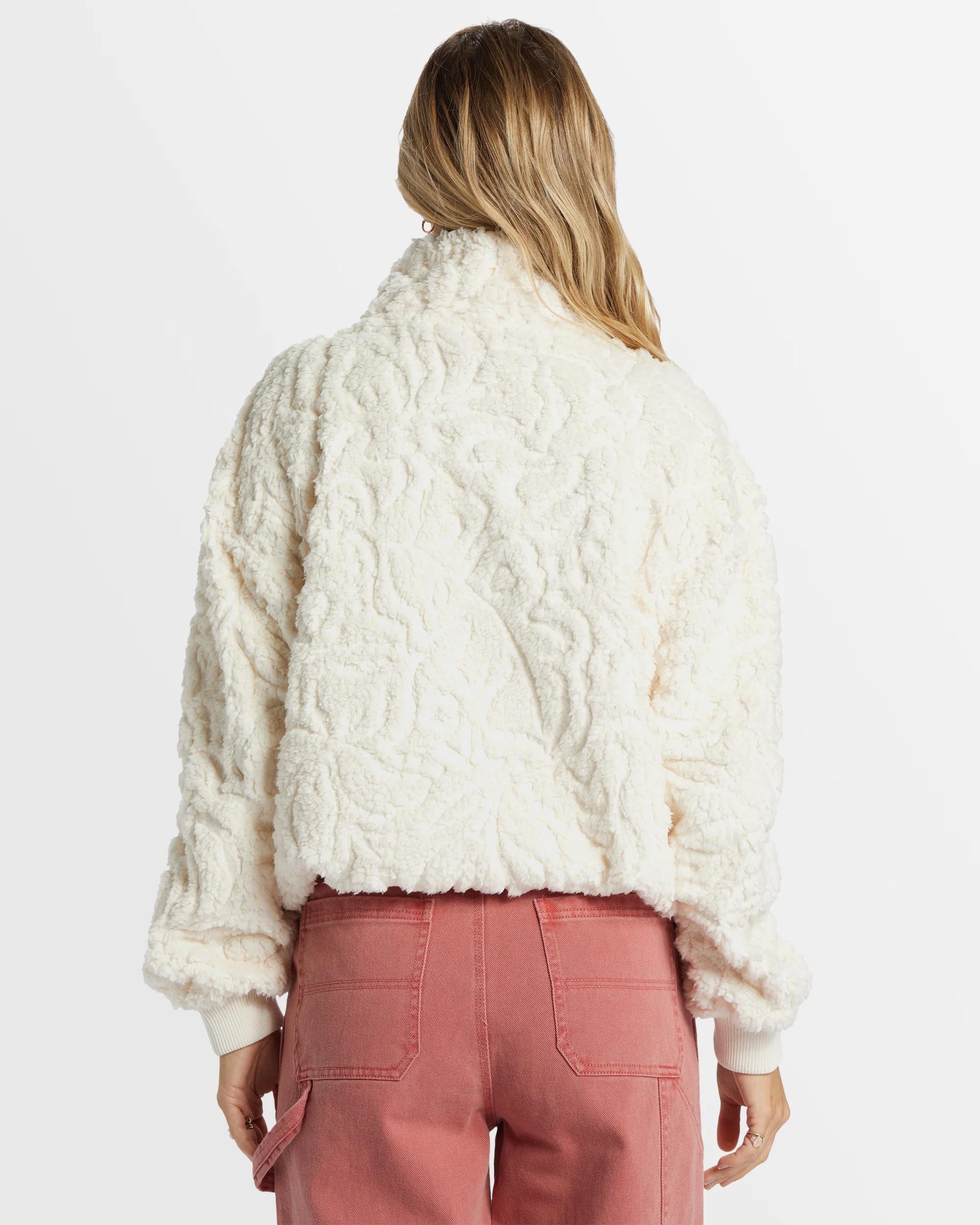 Womens Time Off Half-Zip Fleece Pullover - Image 3
