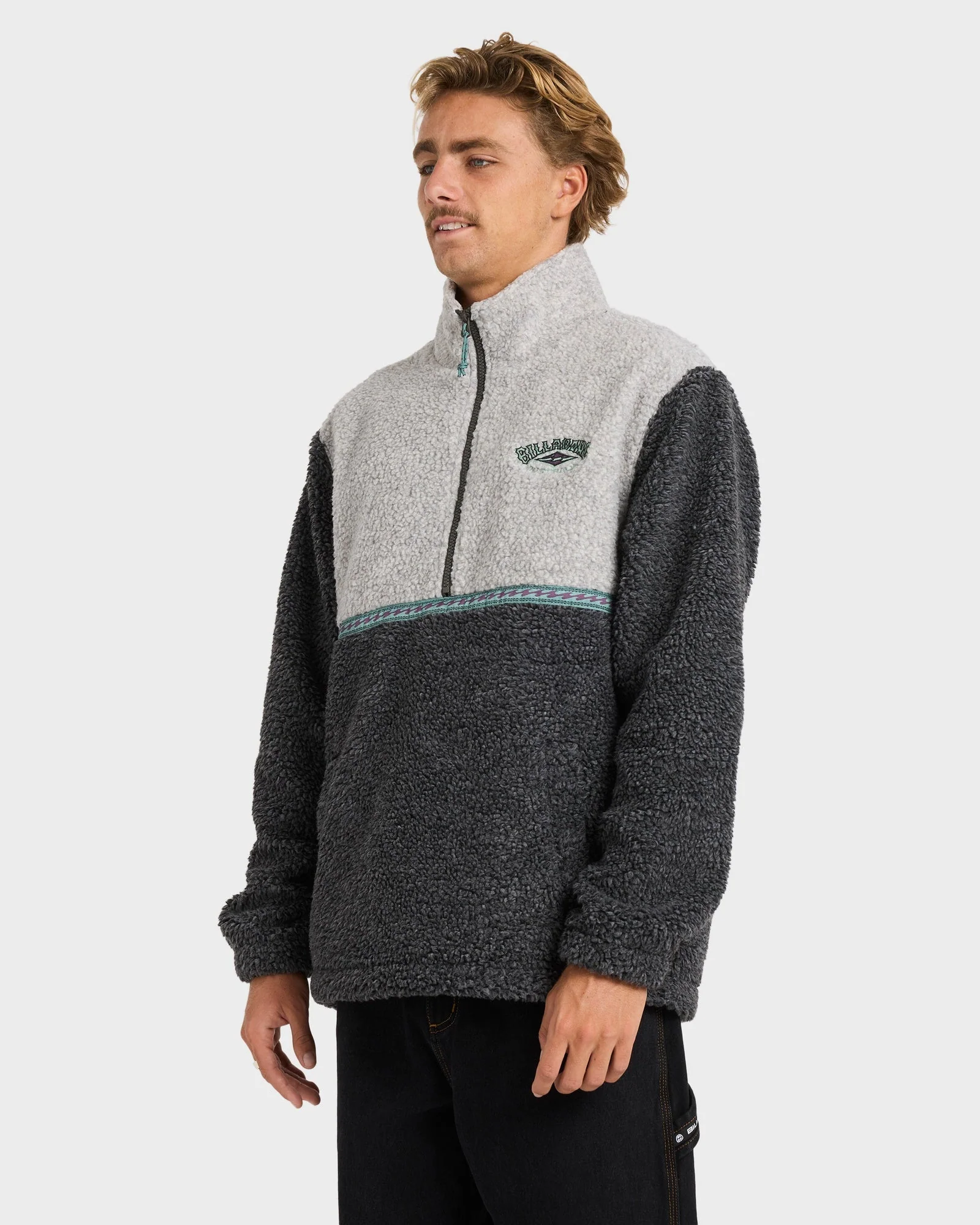 Mens Tombstone Half Zip Fleece Pullover - Image 3