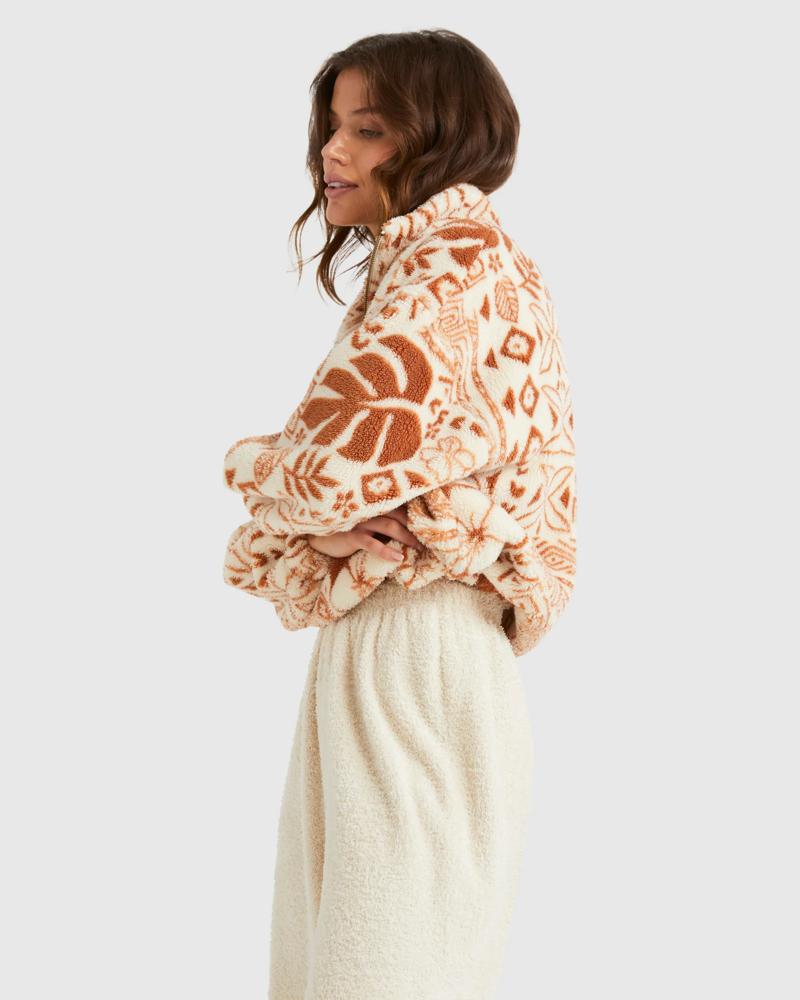 Womens Totally Tiki Half Zip Fleece Jumper - Image 2