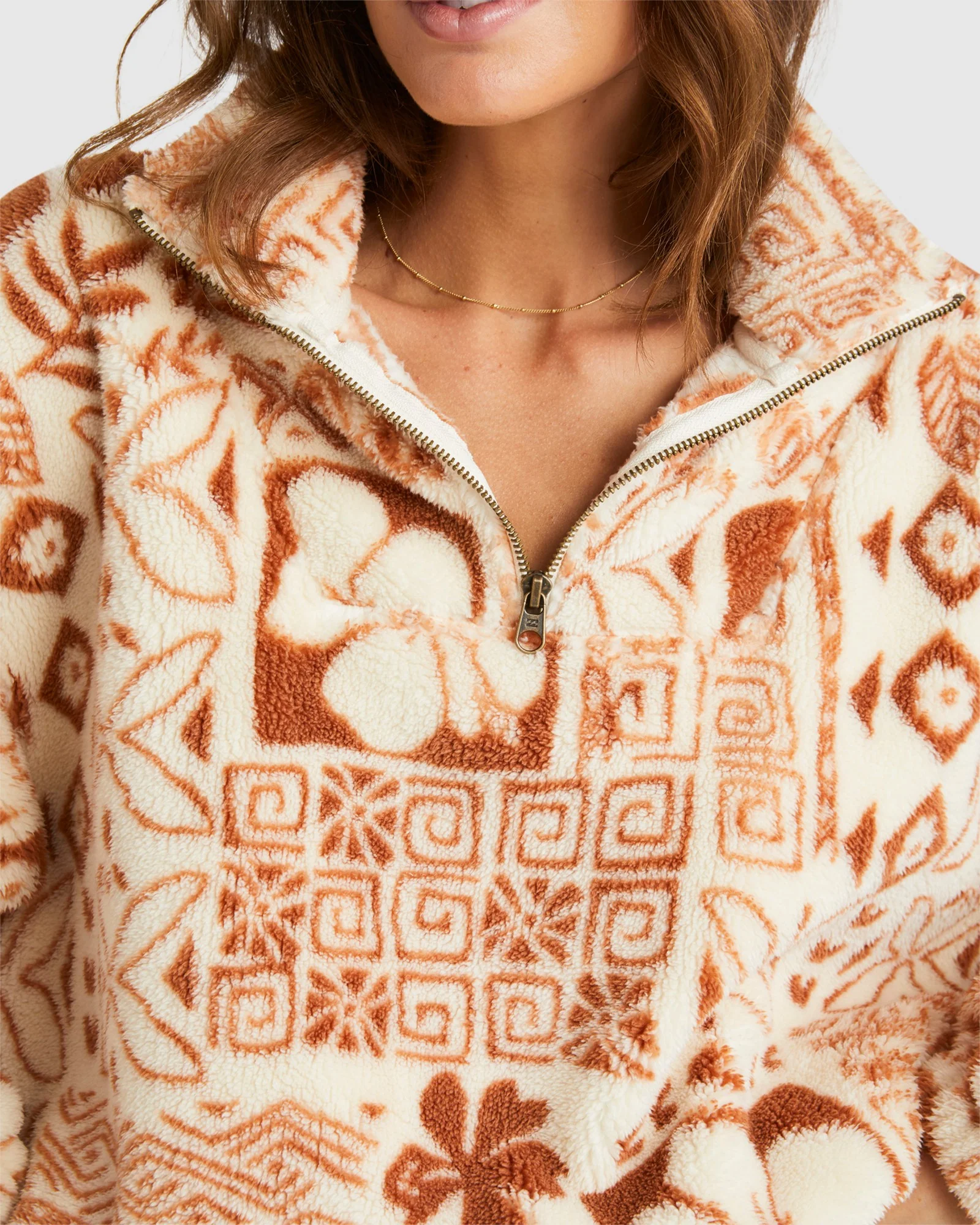 Womens Totally Tiki Half Zip Fleece Jumper - Image 4