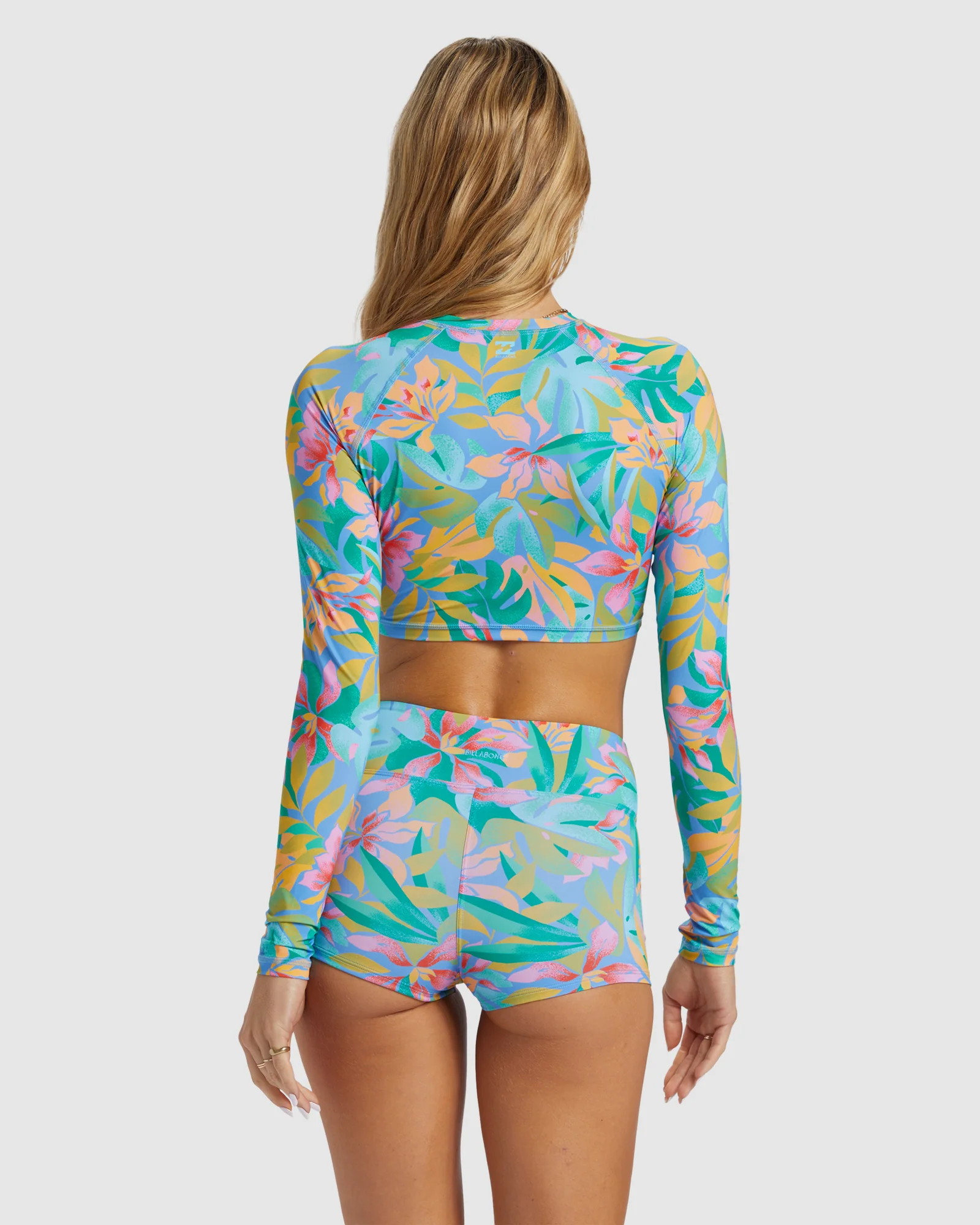 Womens Tropic Daze Crop Long Sleeve Rash Vest - Image 3