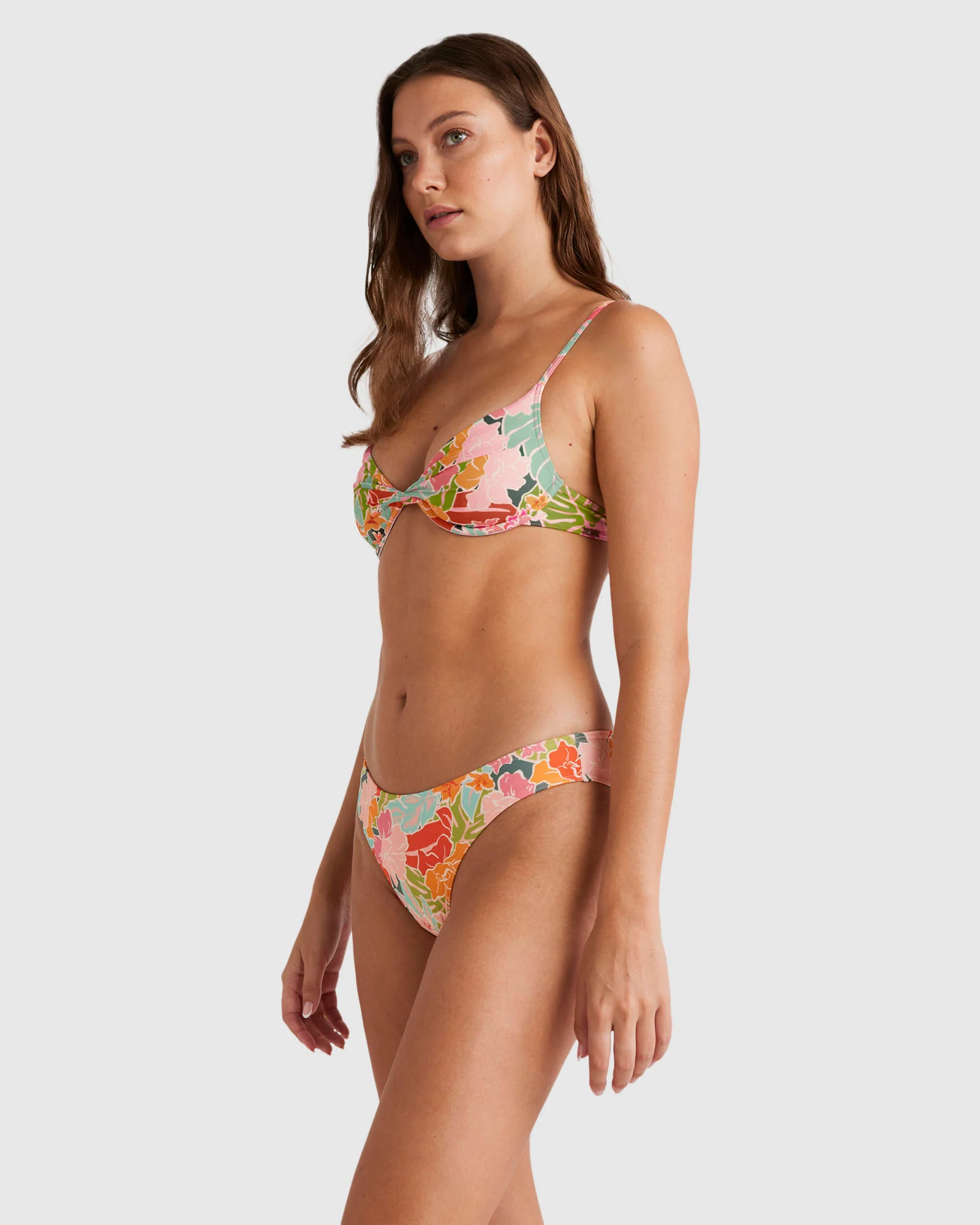 Womens Tropic Highs Twisted Demi Bralette Bikini Top - Image 2
