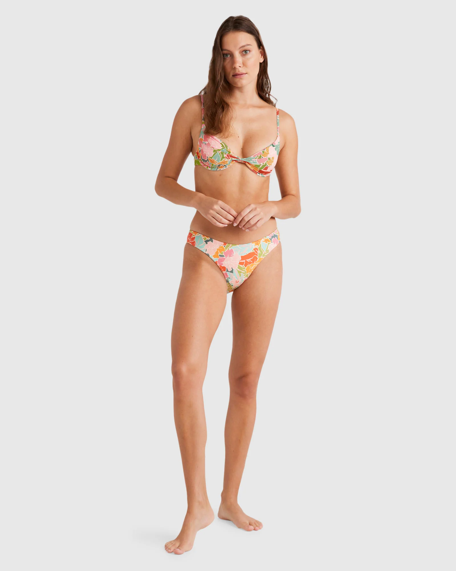 Womens Tropic Highs Twisted Demi Bralette Bikini Top - Image 5