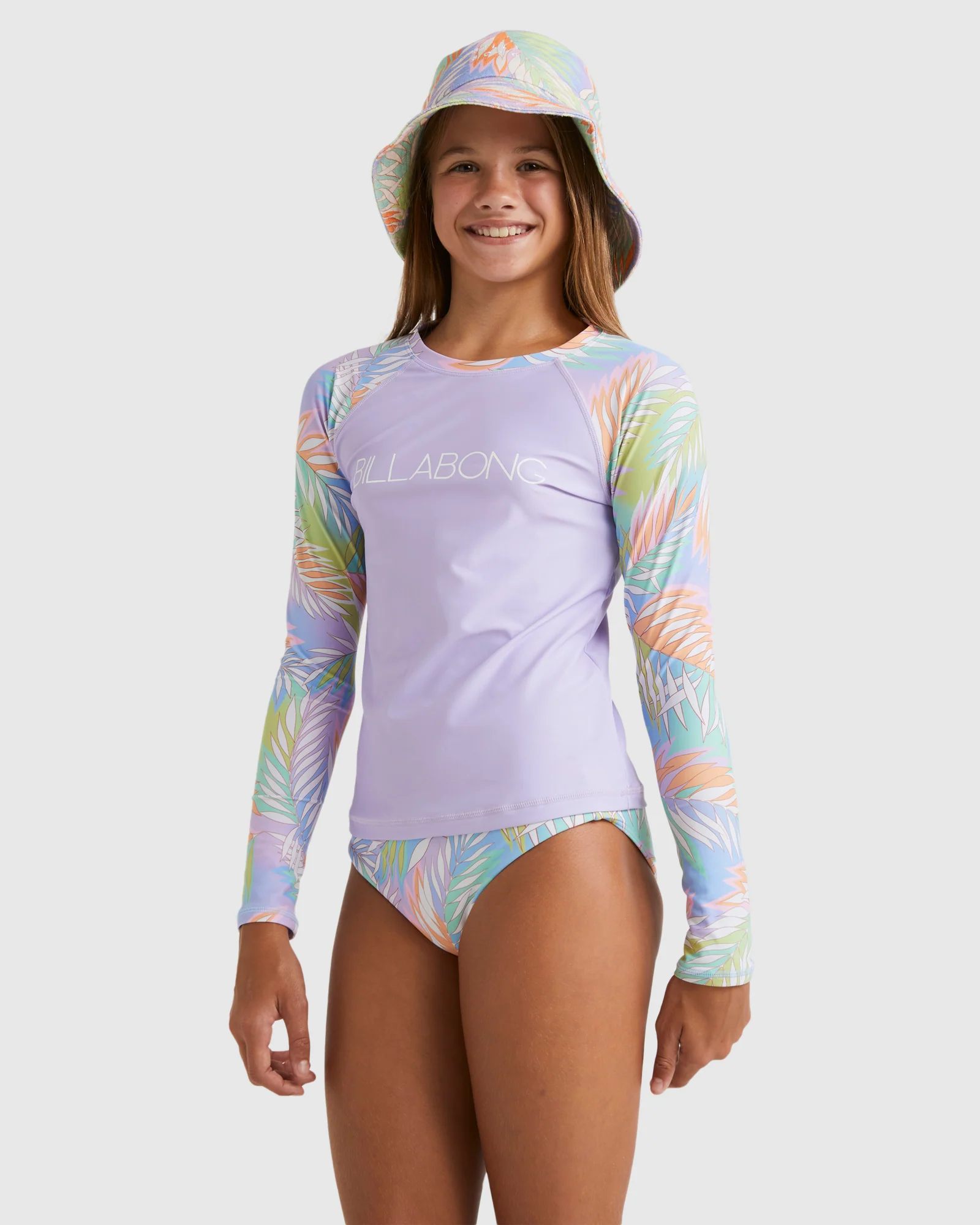Girls 6-16 Tropical Dayz Rash Vest Set - Image 2