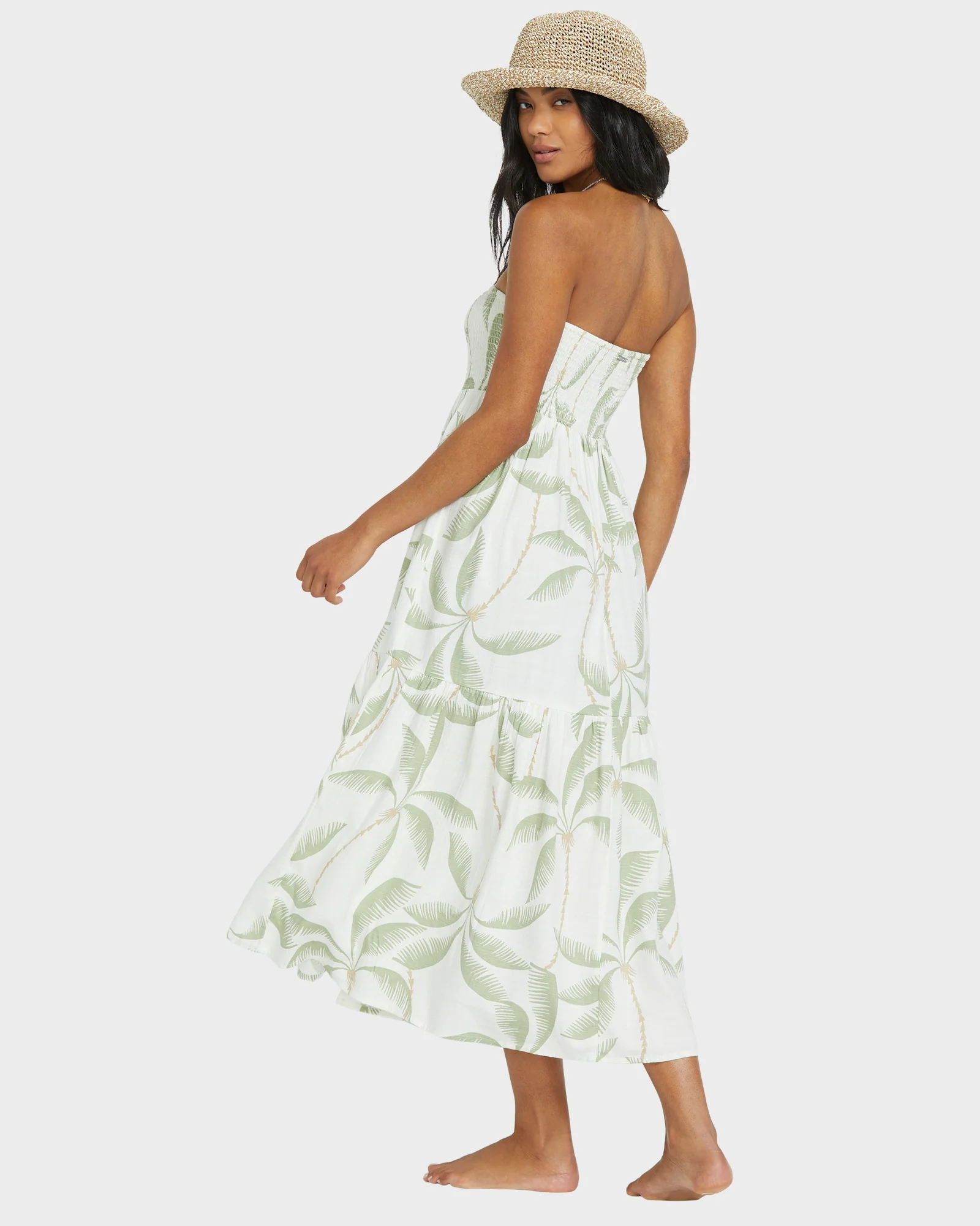 Womens Tropical Haze Midi Dress - Image 3