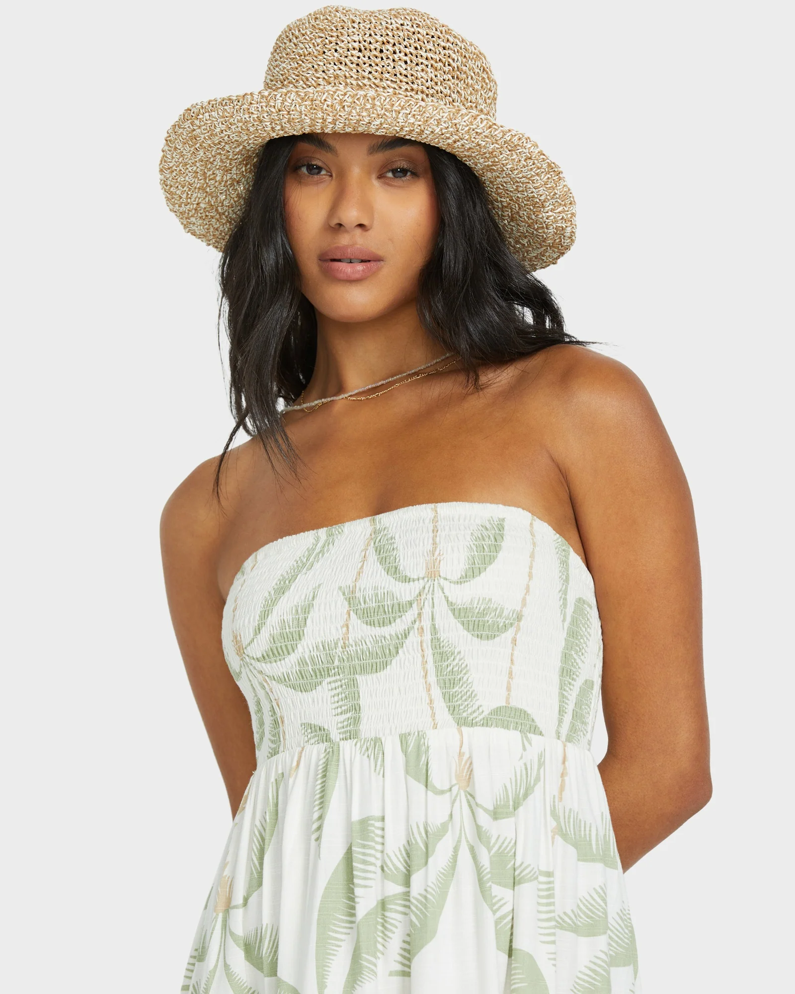 Womens Tropical Haze Midi Dress - Image 4