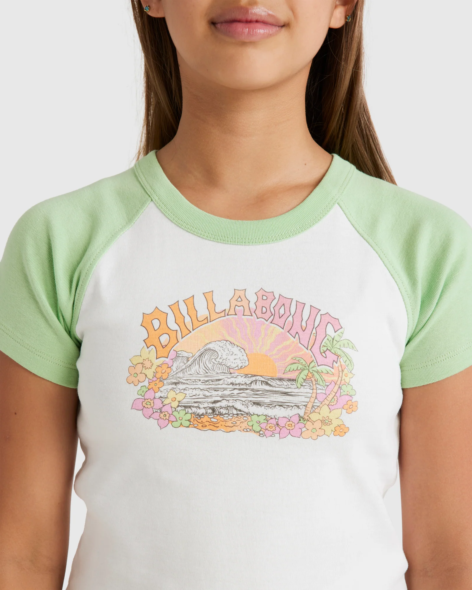Girls 6-14 Tropical Views Raglan T-Shirt - Image 4