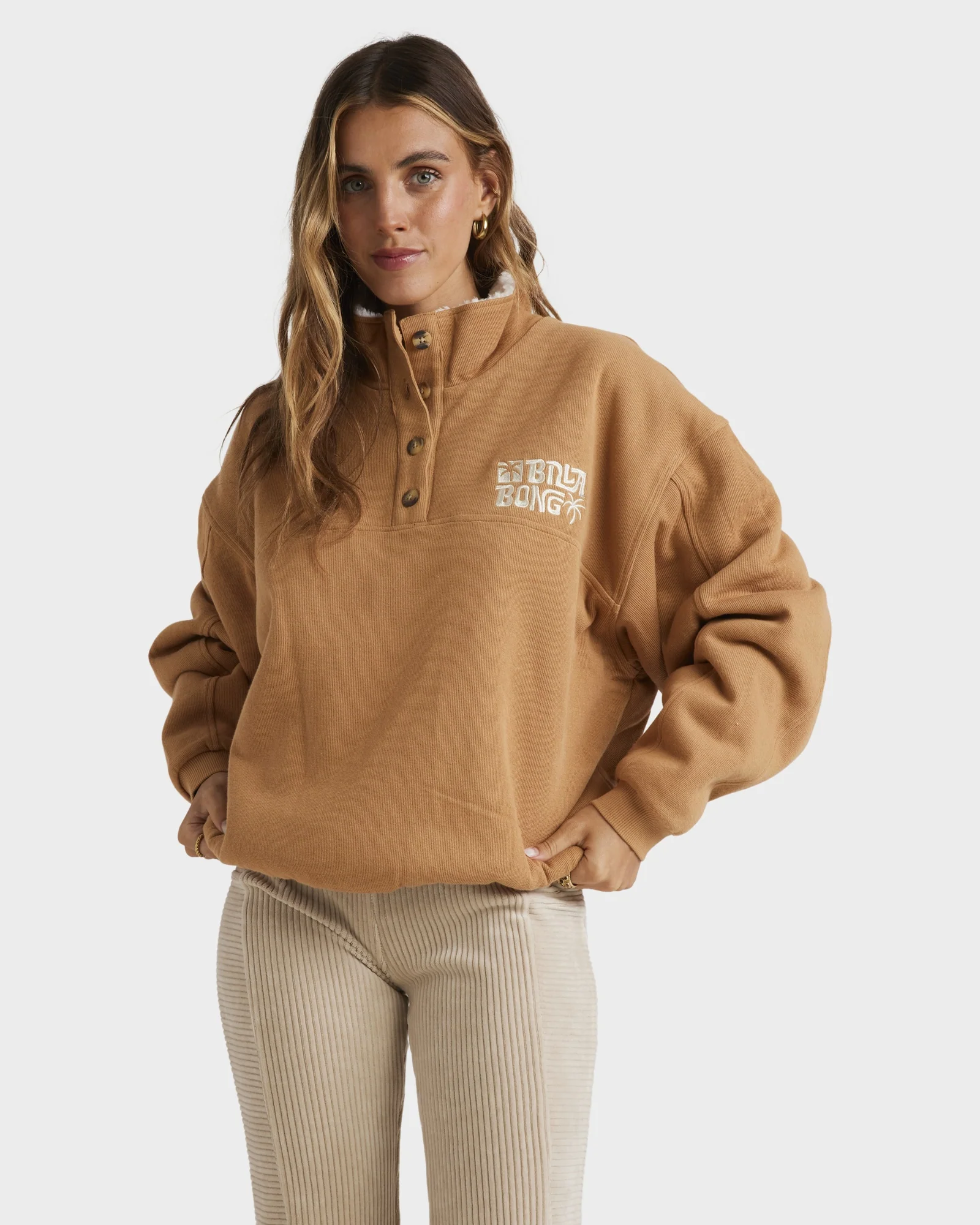 Womens Twisties Button Up Jumper - Image 2