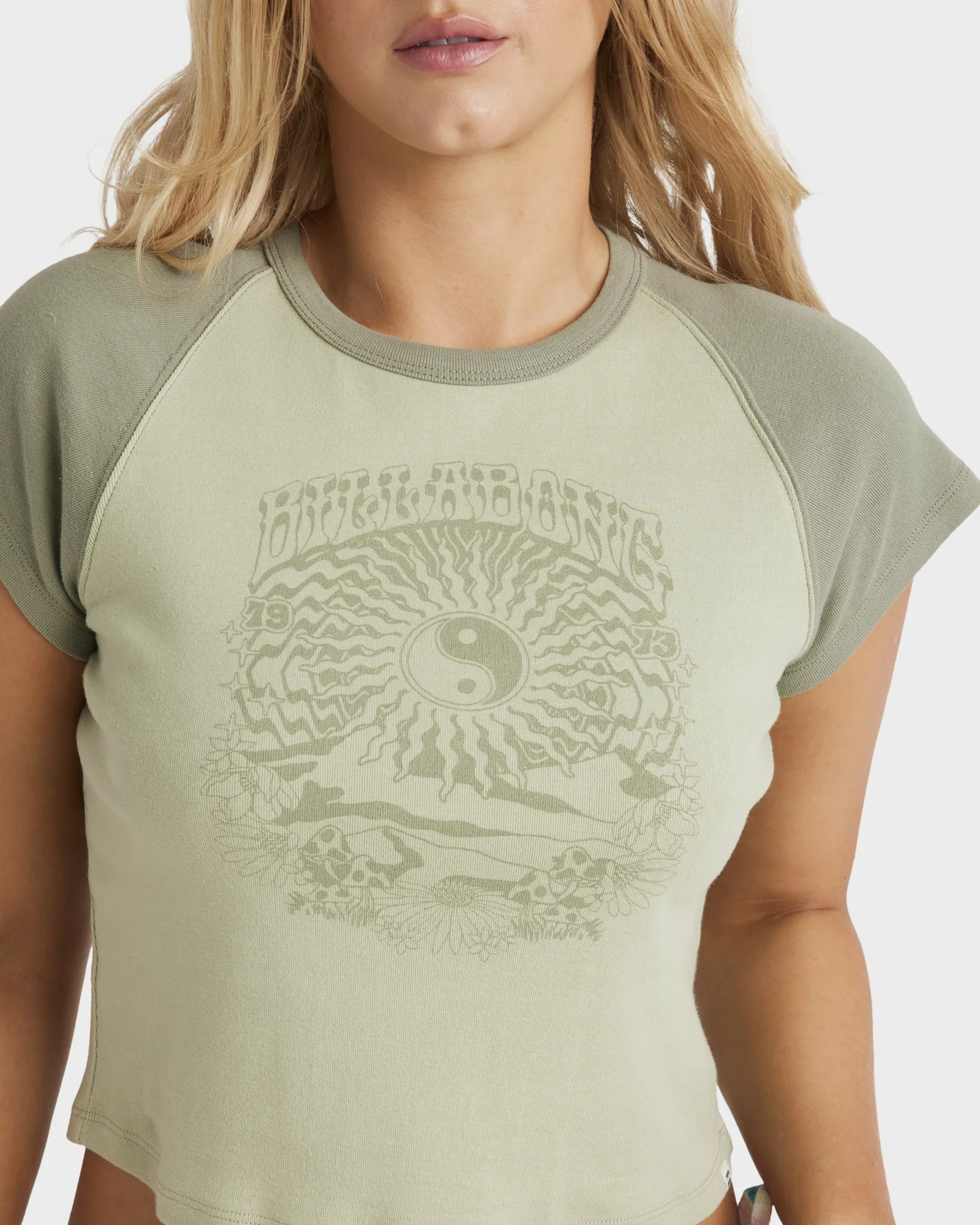 Womens Two Tone Raglan Short Sleeve Shirt - Image 5