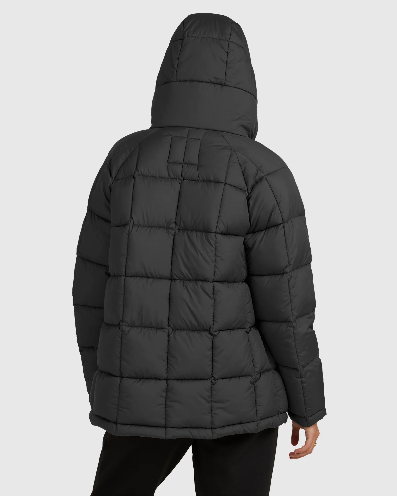 Womens Venture On Puff Zip-Up Hooded Jacket - Image 3