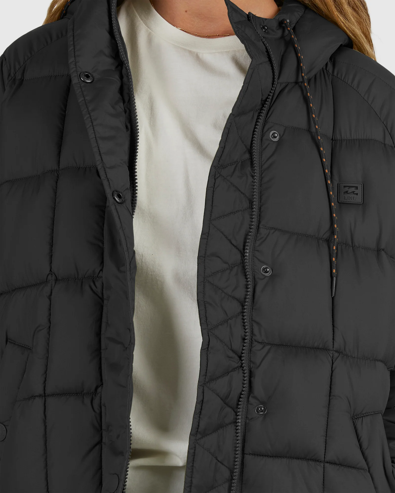 Womens Venture On Puff Zip-Up Hooded Jacket - Image 4