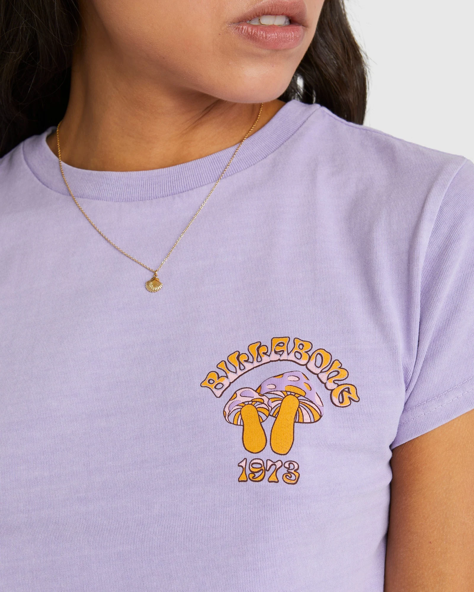 Womens Violet Delight Crop T-Shirt - Image 4