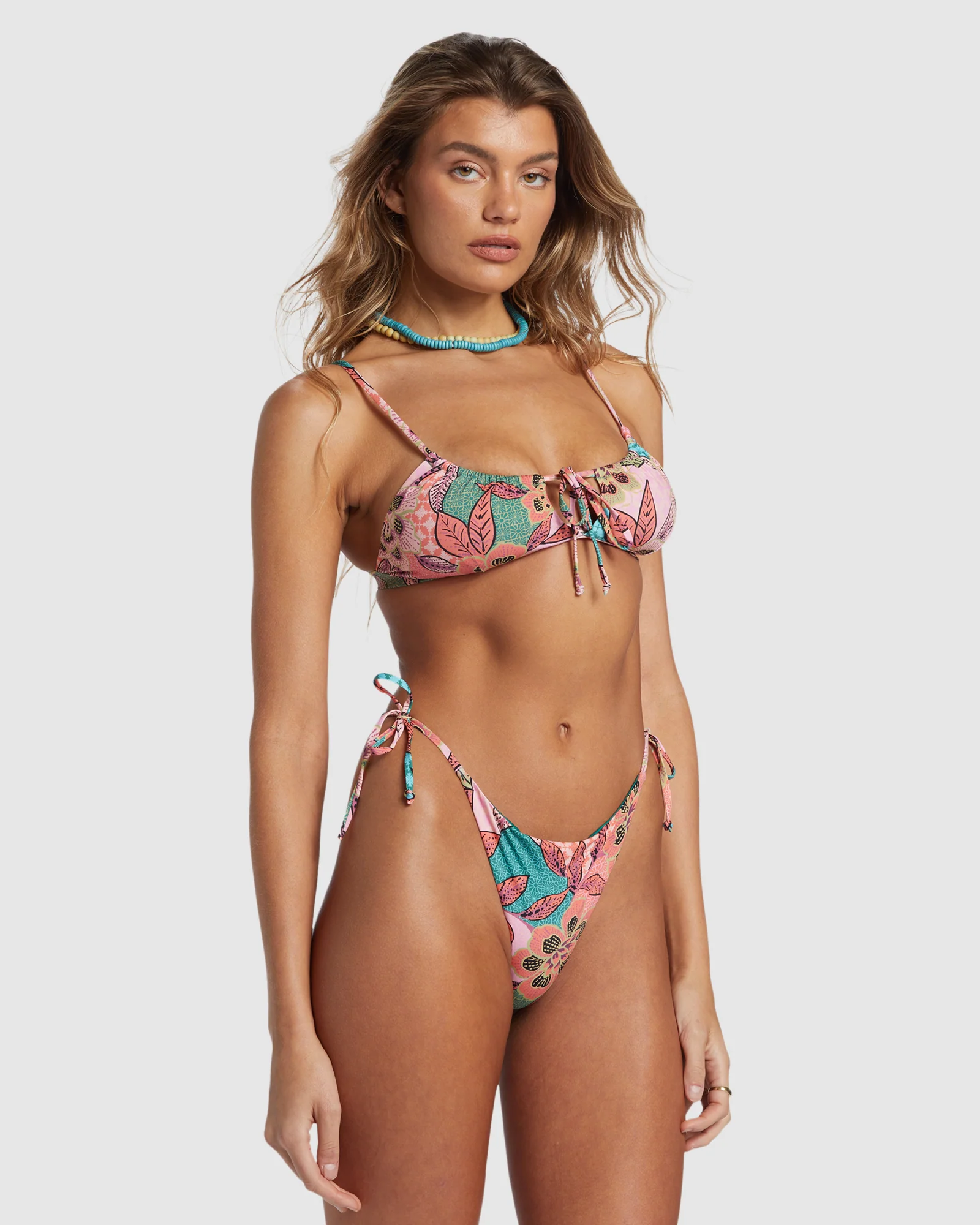 Womens Visions Of Paradise Tie Tanga Bikini Bottom - Image 2