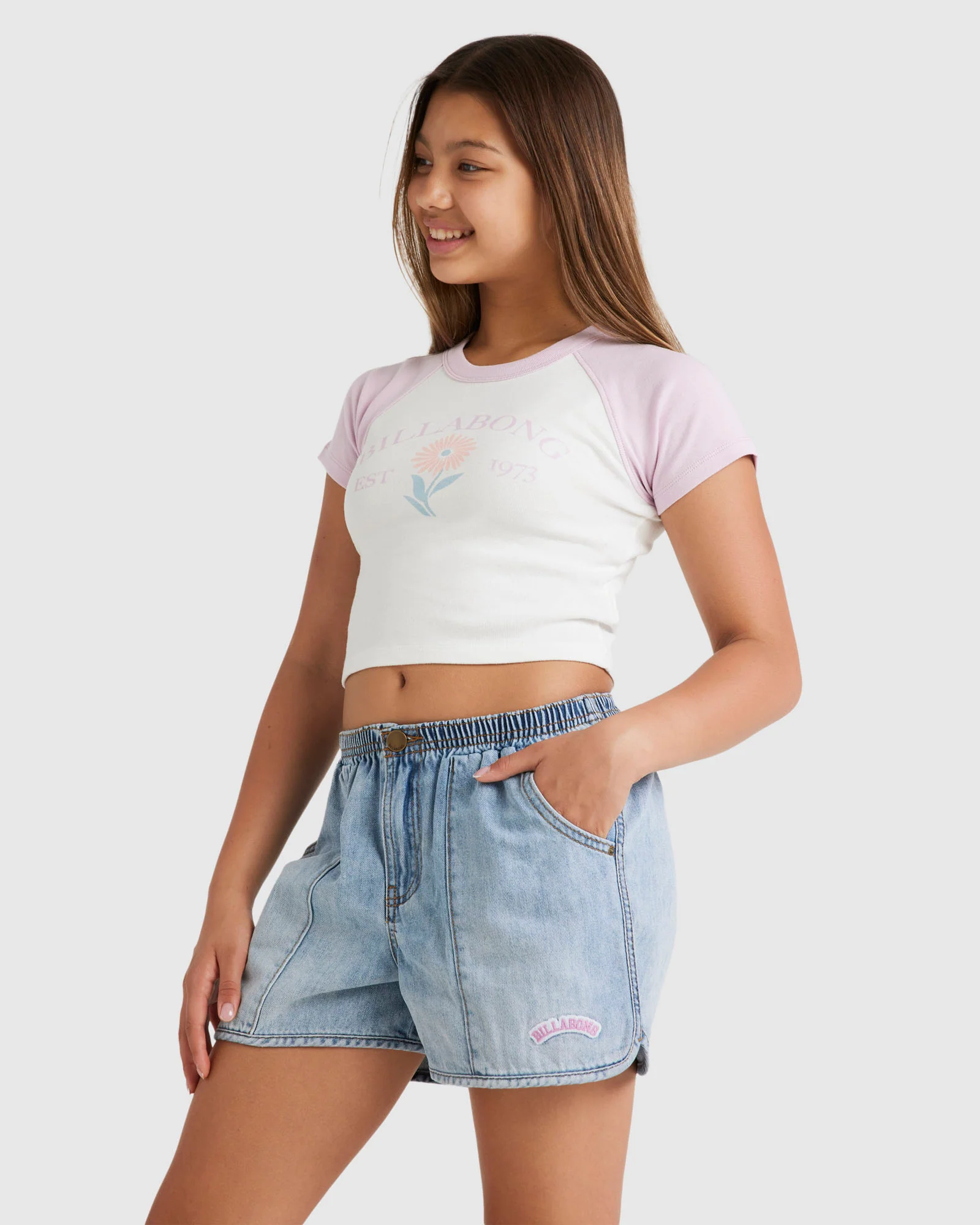 Girls 6-14 Walkie The Line Denim Shorts - Image 2