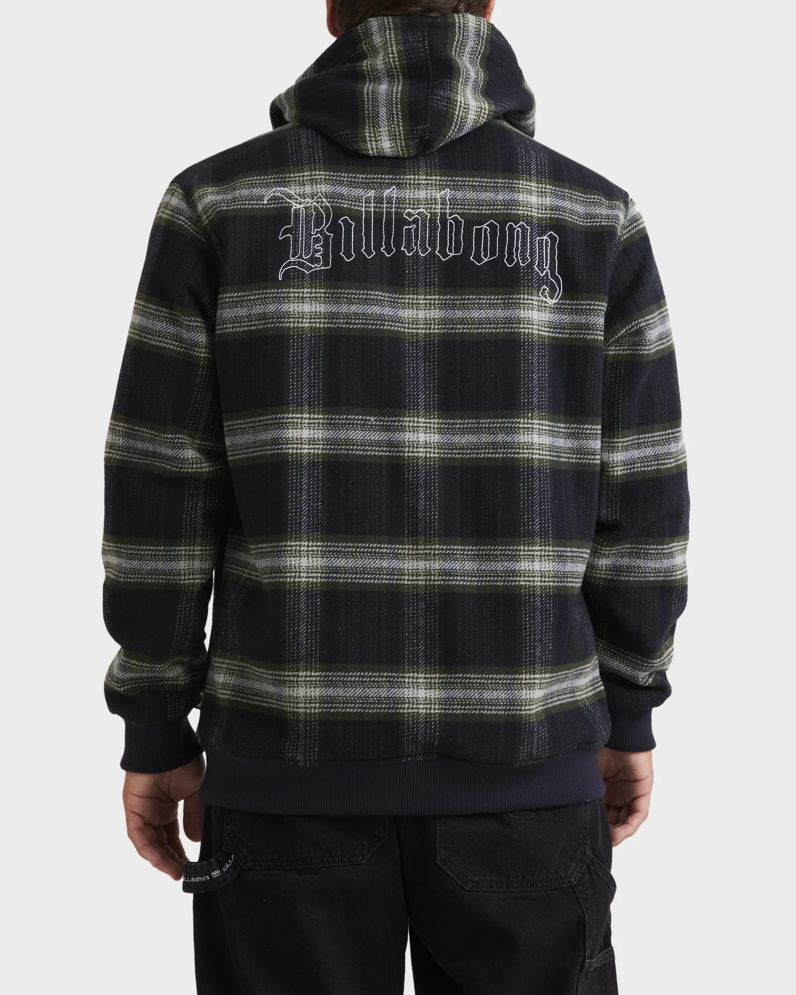 Mens Warped Zip Up Hoodie - Image 4