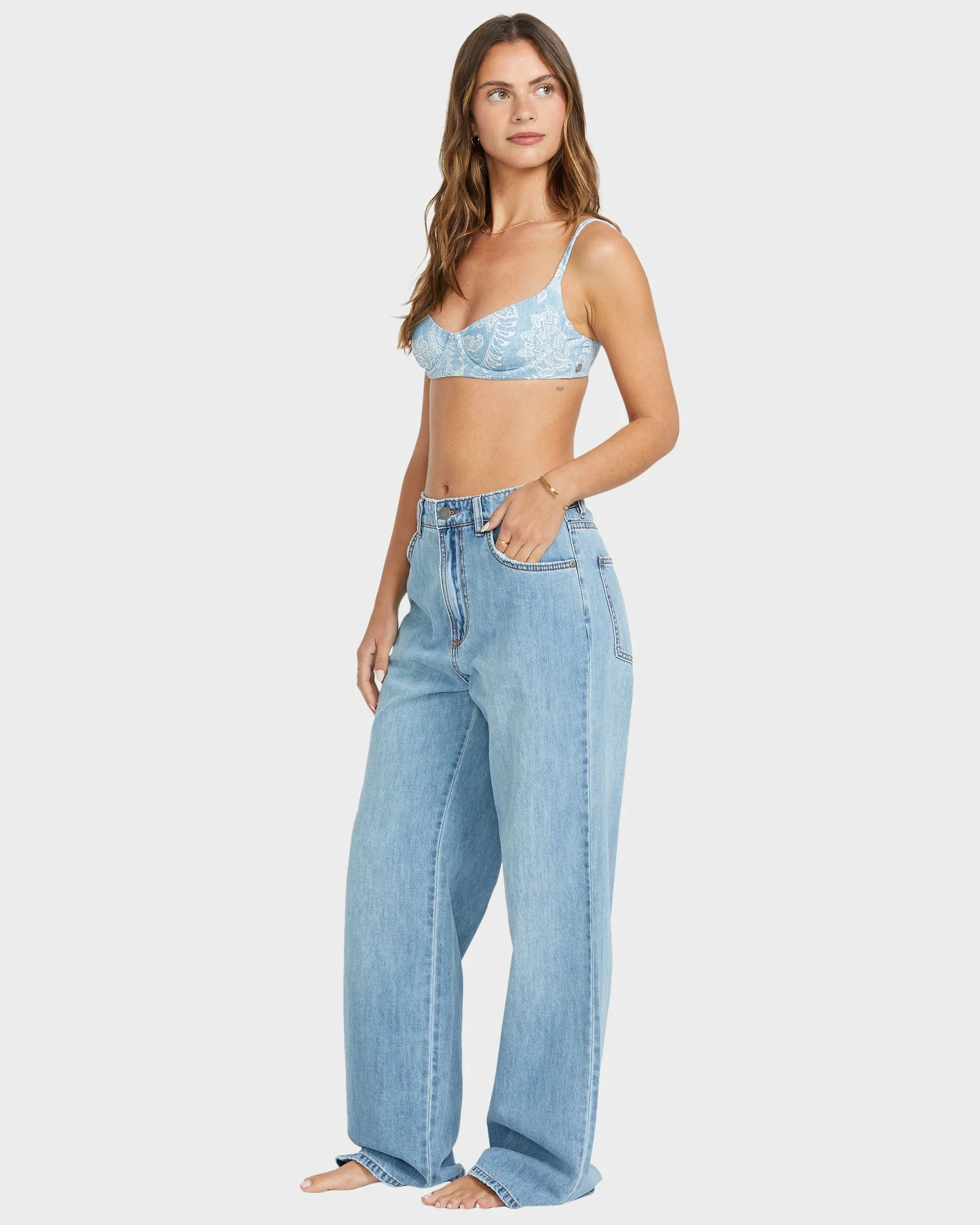 Womens Washed By The Sun Denim Jeans - Image 2