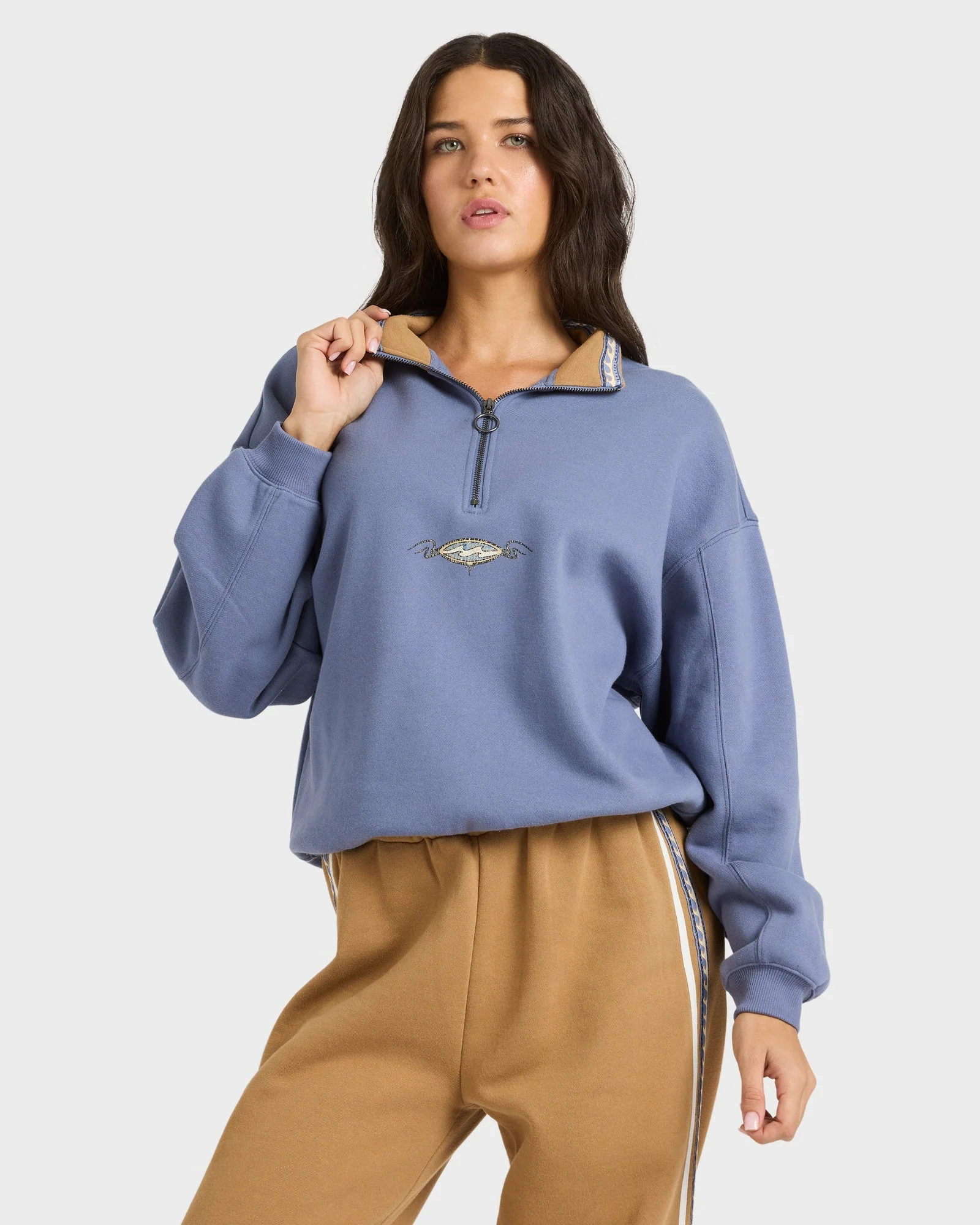Womens Wave Break Half Zip Pullover - Image 2