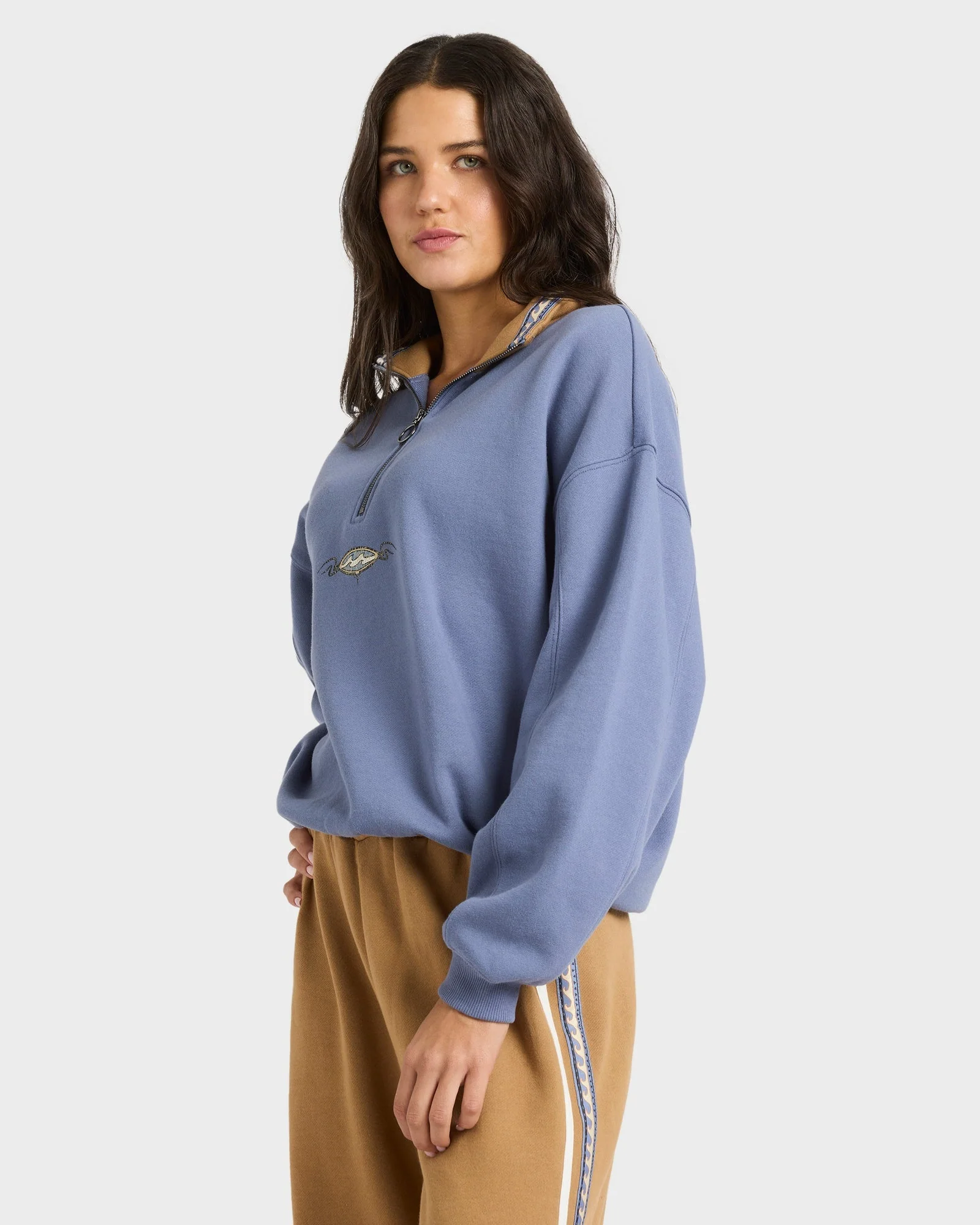 Womens Wave Break Half Zip Pullover - Image 4