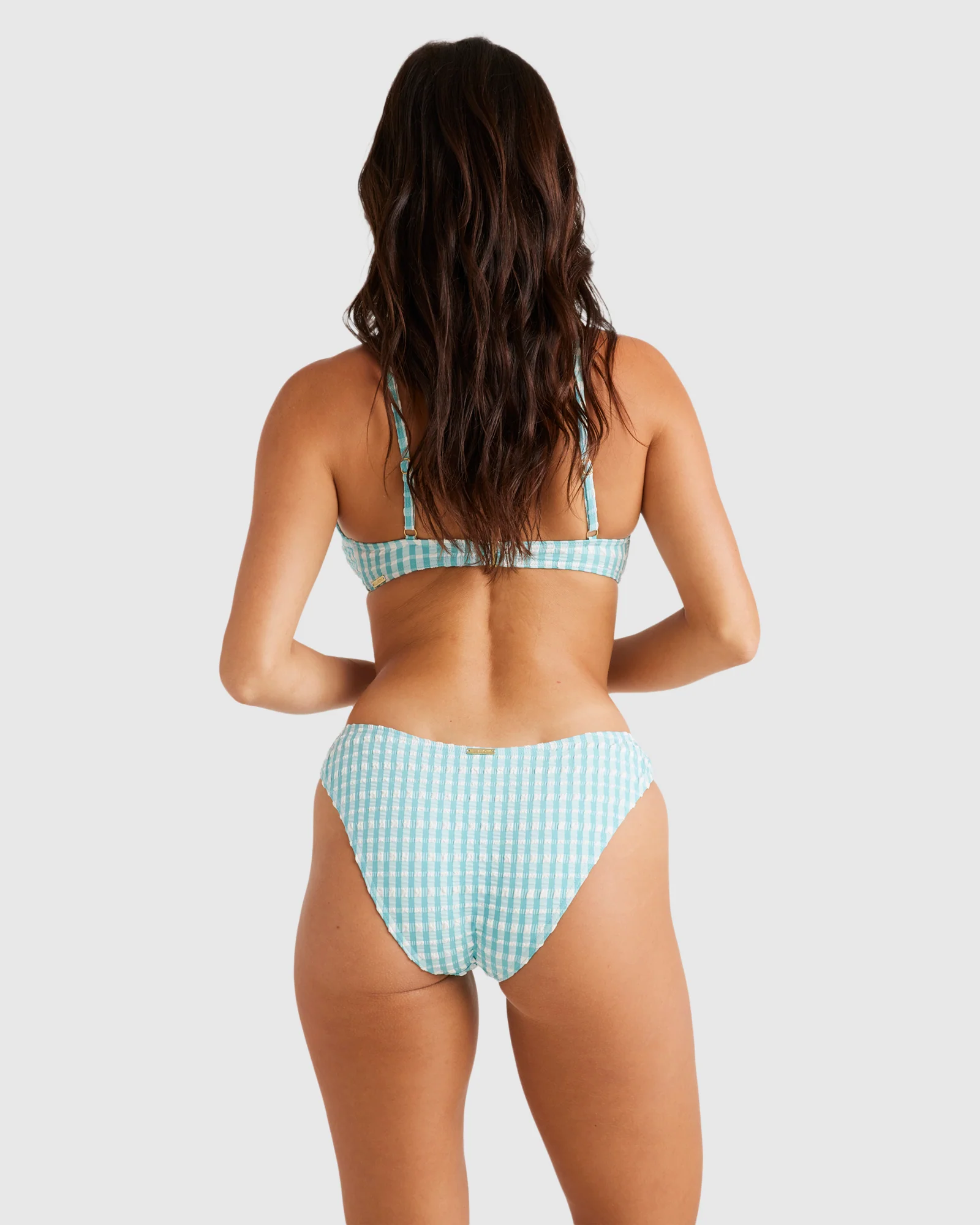 Womens Wave Check Bondi Pant Bikini Bottom - Image 3