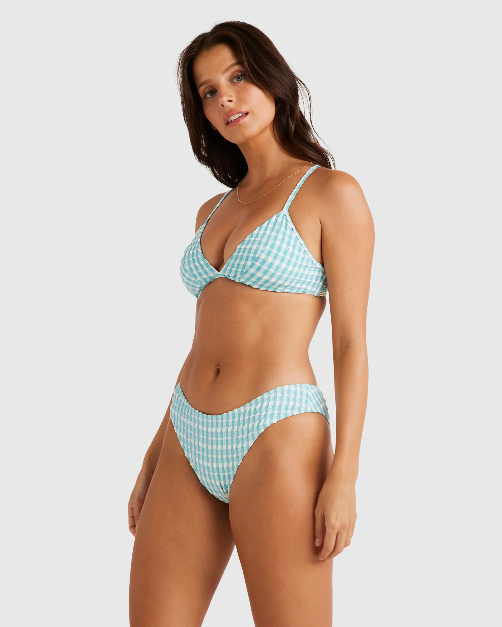 Womens Wave Check Charlie Triangle Bikini Top - Image 2