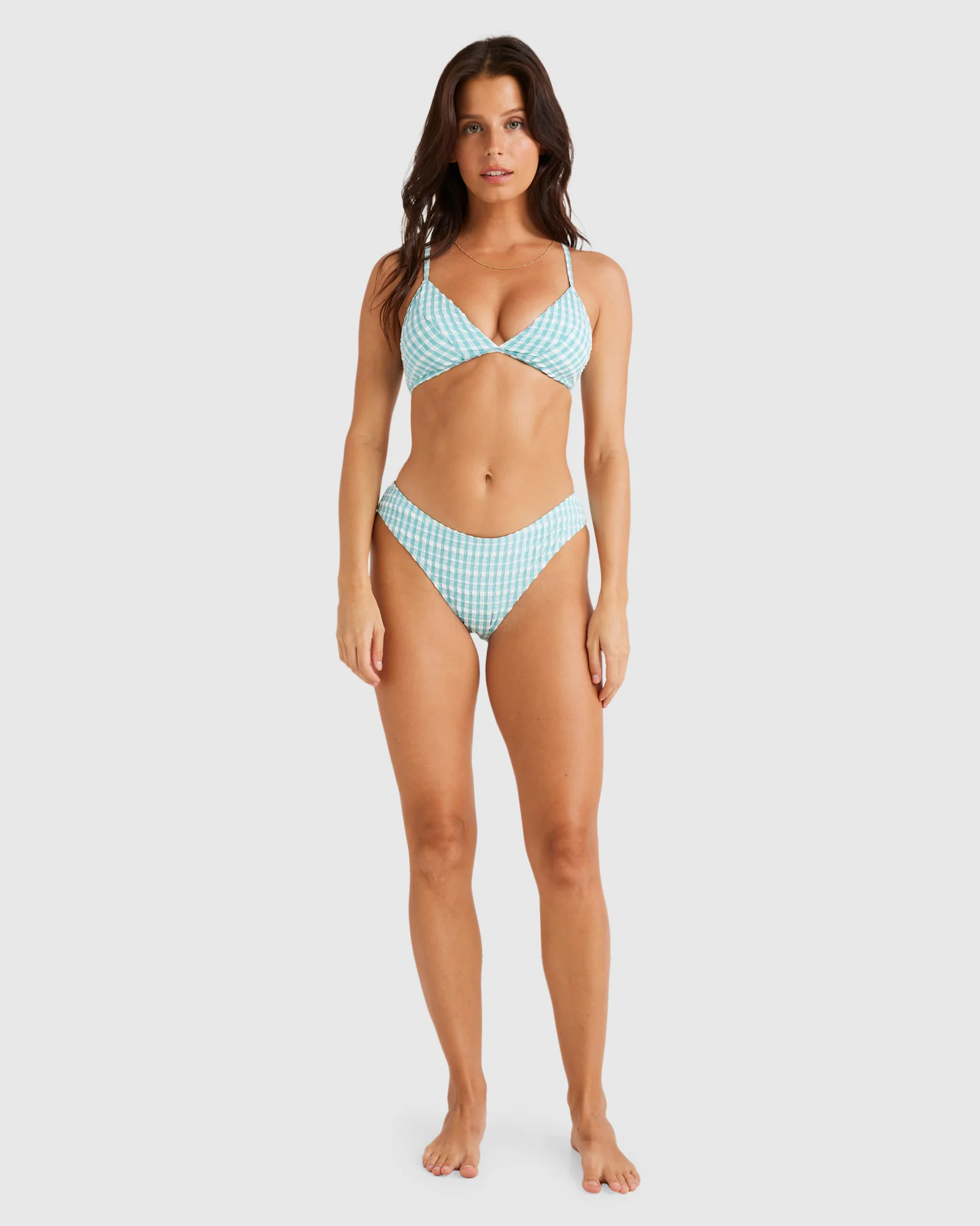 Womens Wave Check Charlie Triangle Bikini Top - Image 5