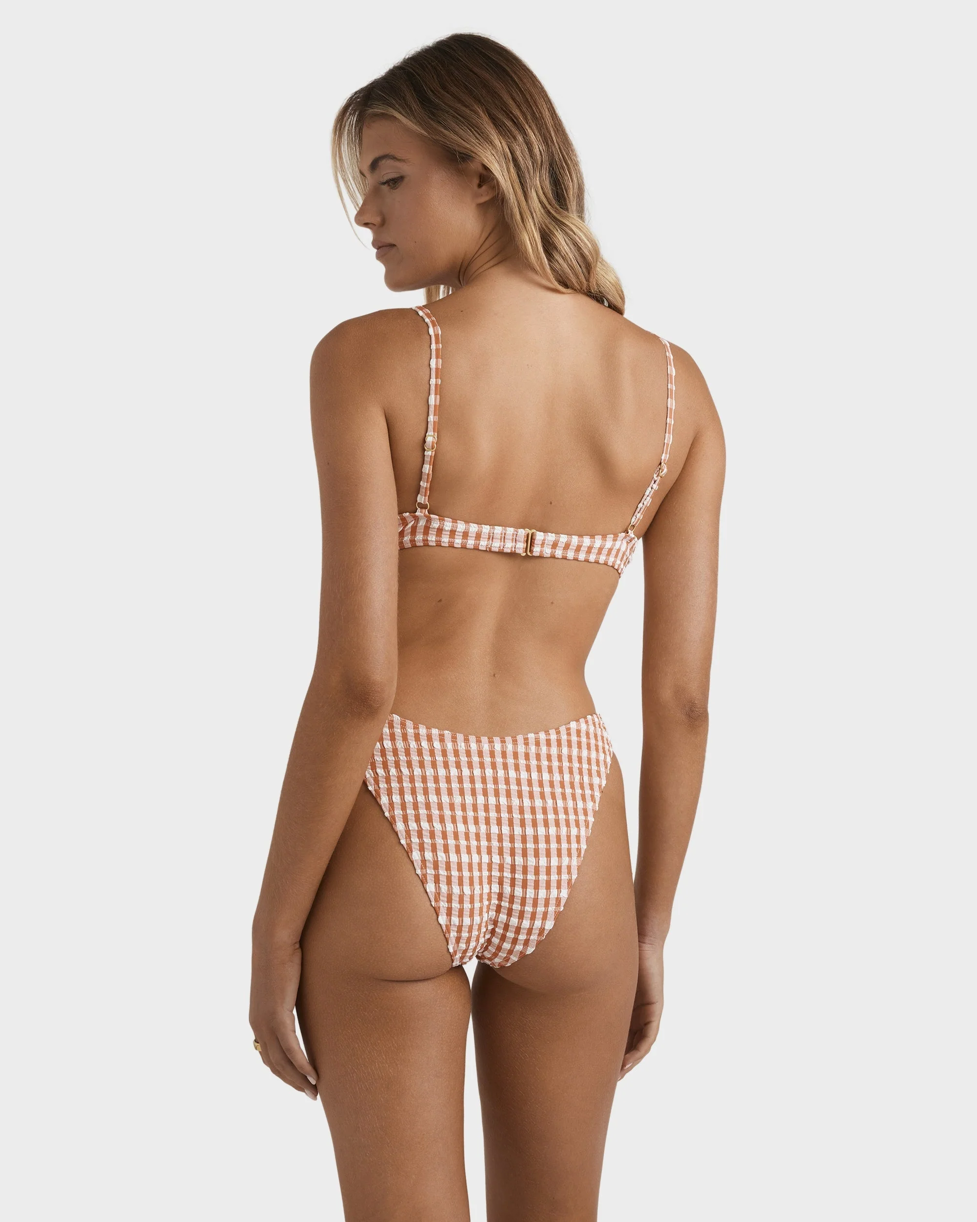 Womens Wave Check Hike Bikini Bottom - Image 2