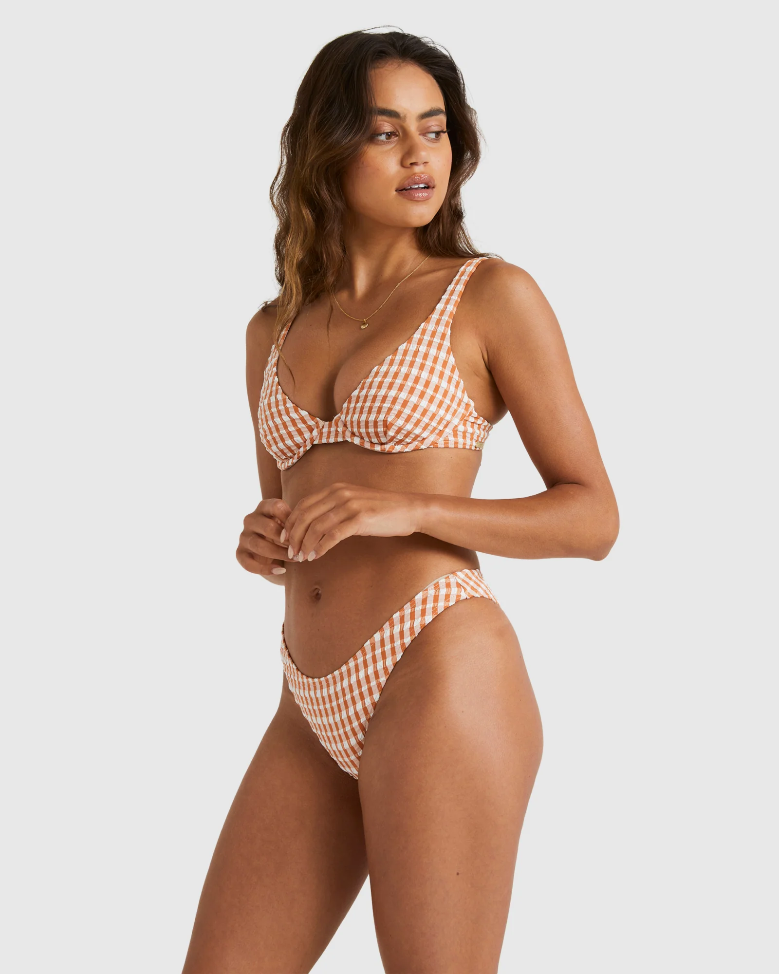 Womens Wave Check Hike Pant Bikini Bottom - Image 2