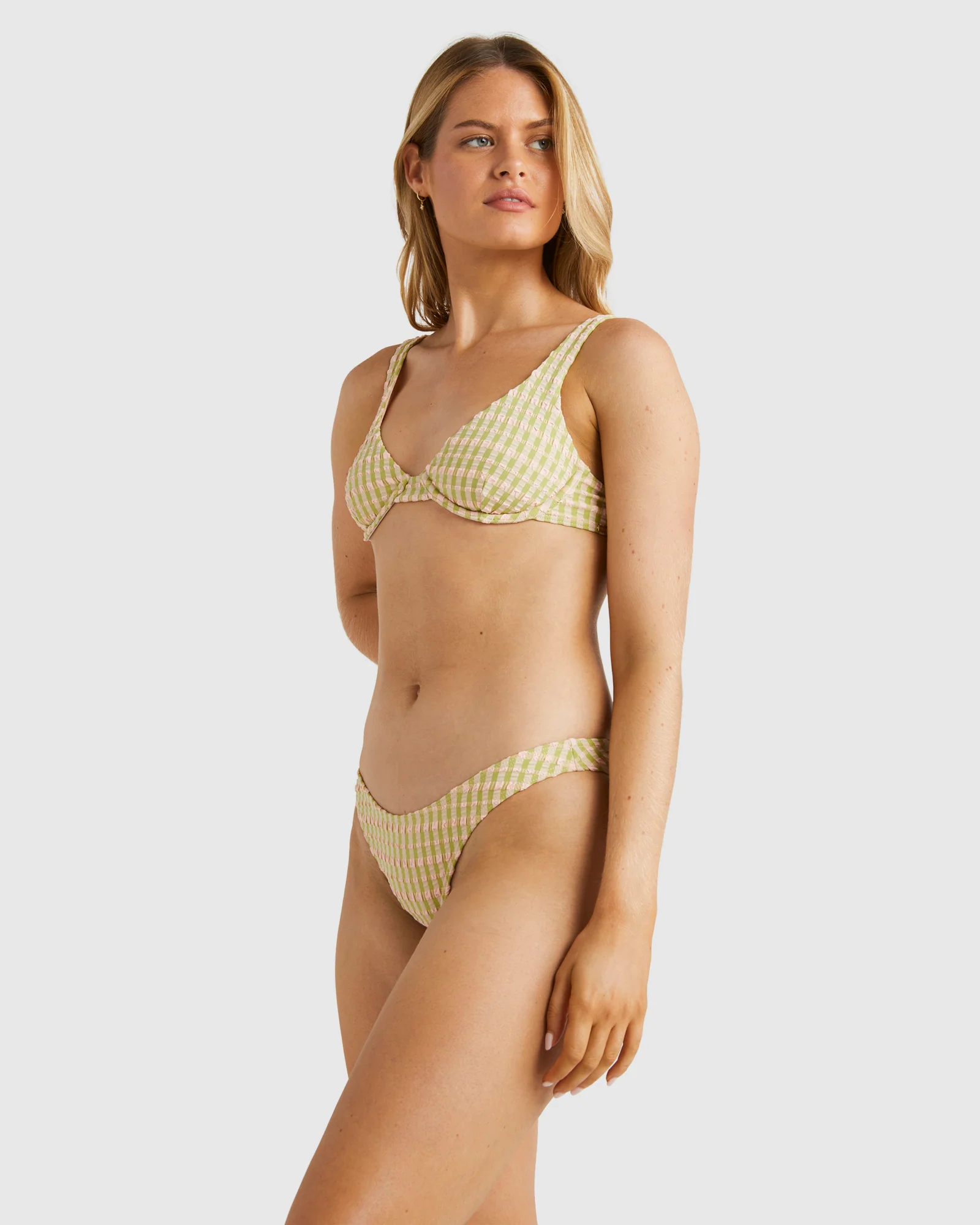 Womens Wave Check Hike Pant Bikini Bottom - Image 2
