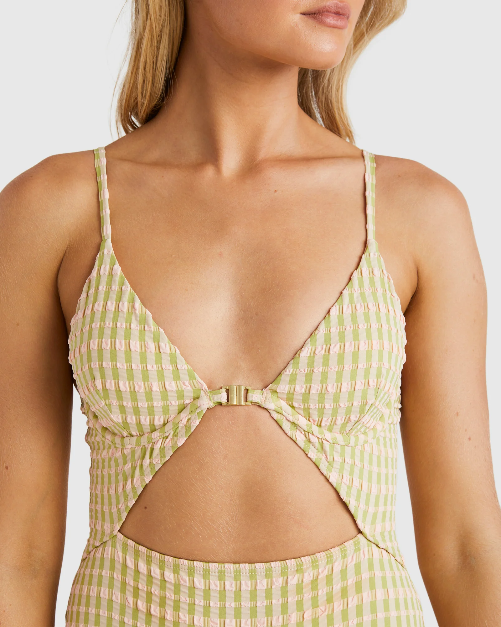 Womens Wave Check Kaia One Piece Swimsuit - Image 4