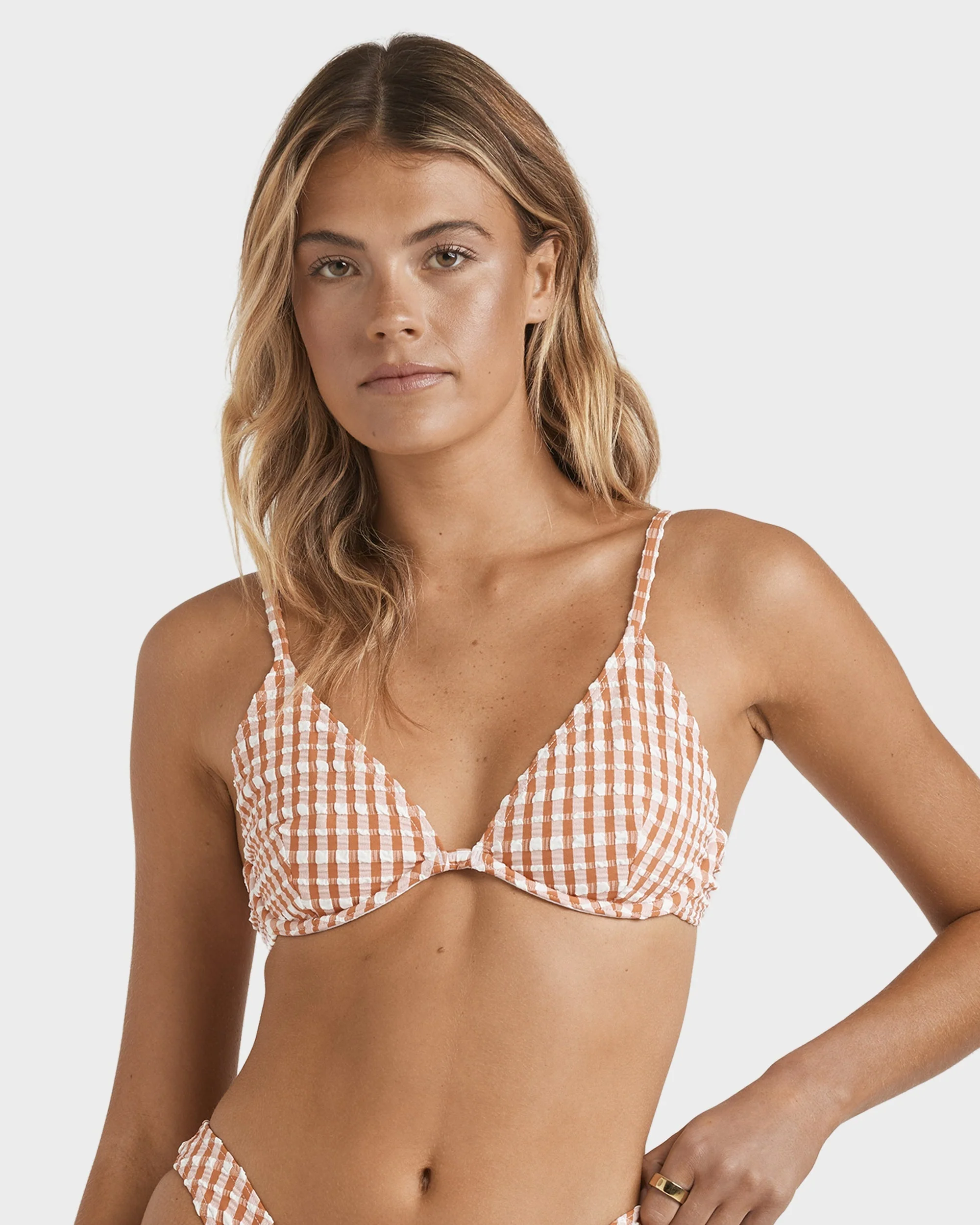 Womens Wave Check Reese Underwire Bikini Top - Image 3