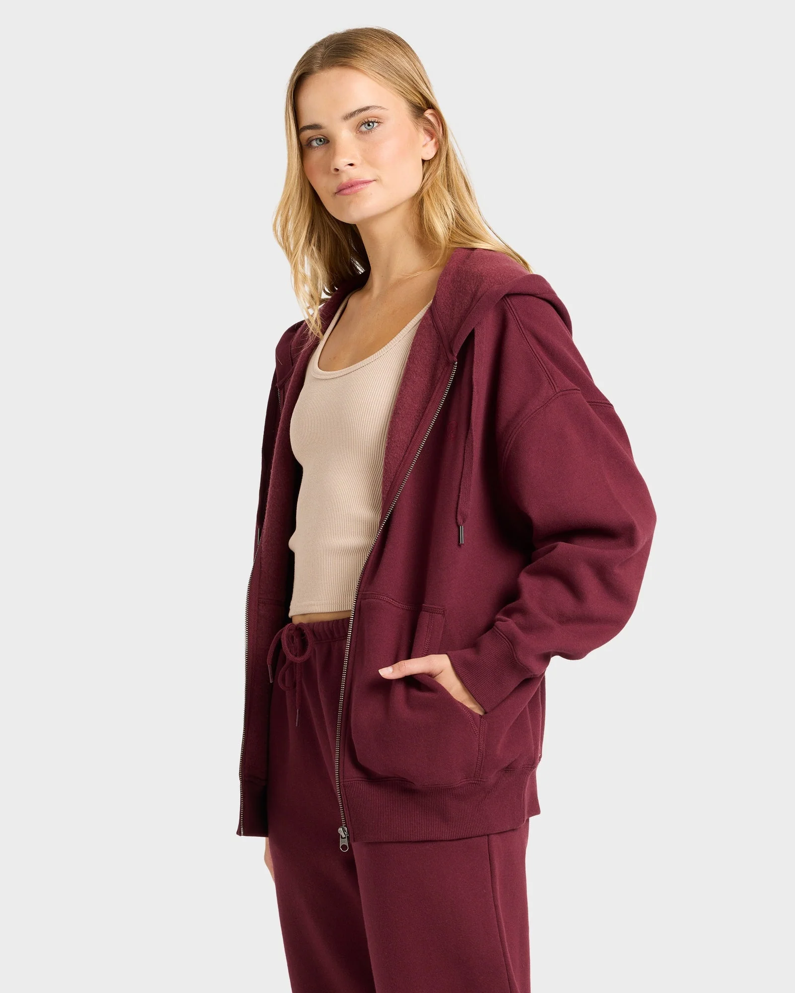 Womens Wave Essentials Zip Up Hoodie - Image 3
