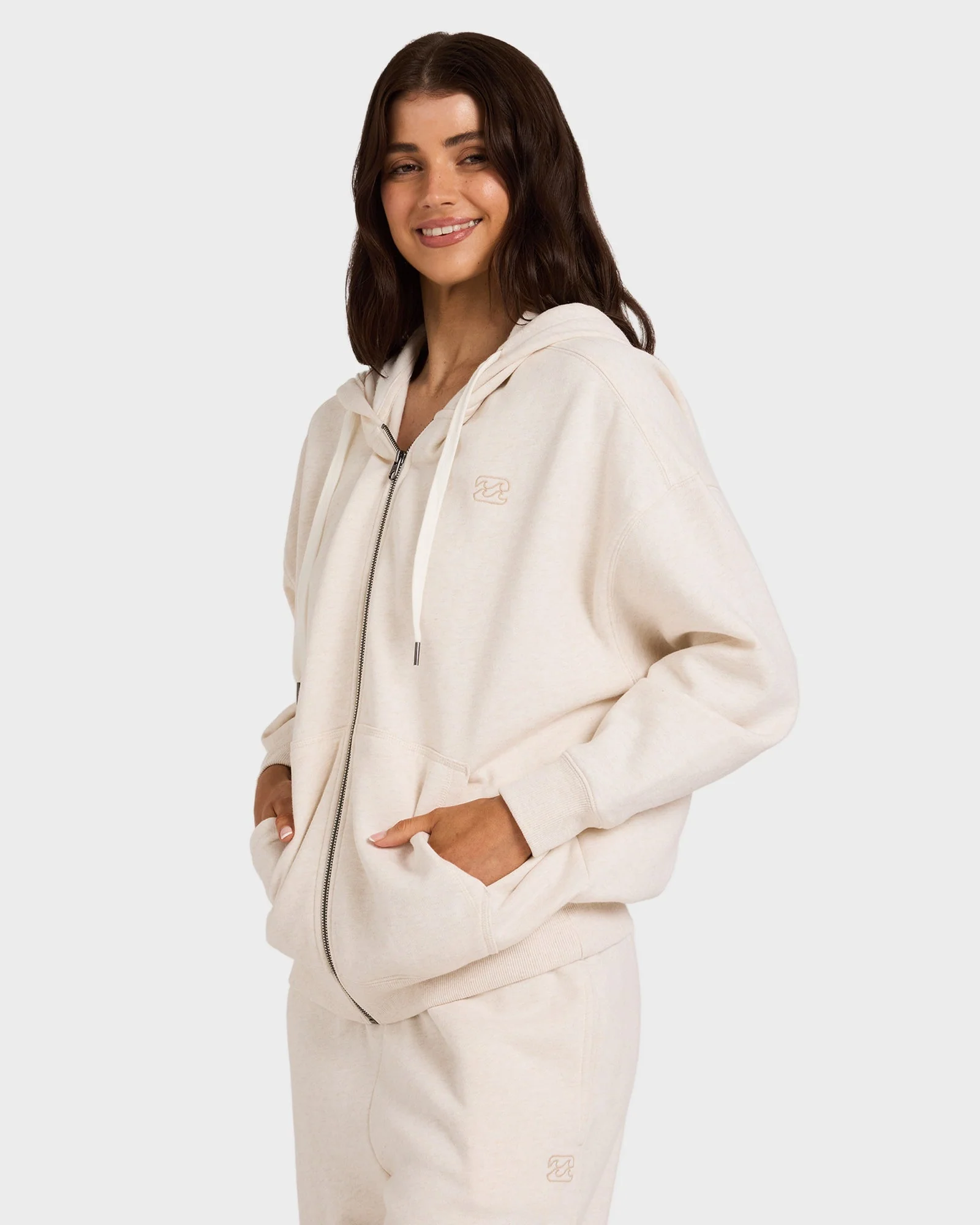 Womens Wave Essentials Zip Up Hoodie - Image 3