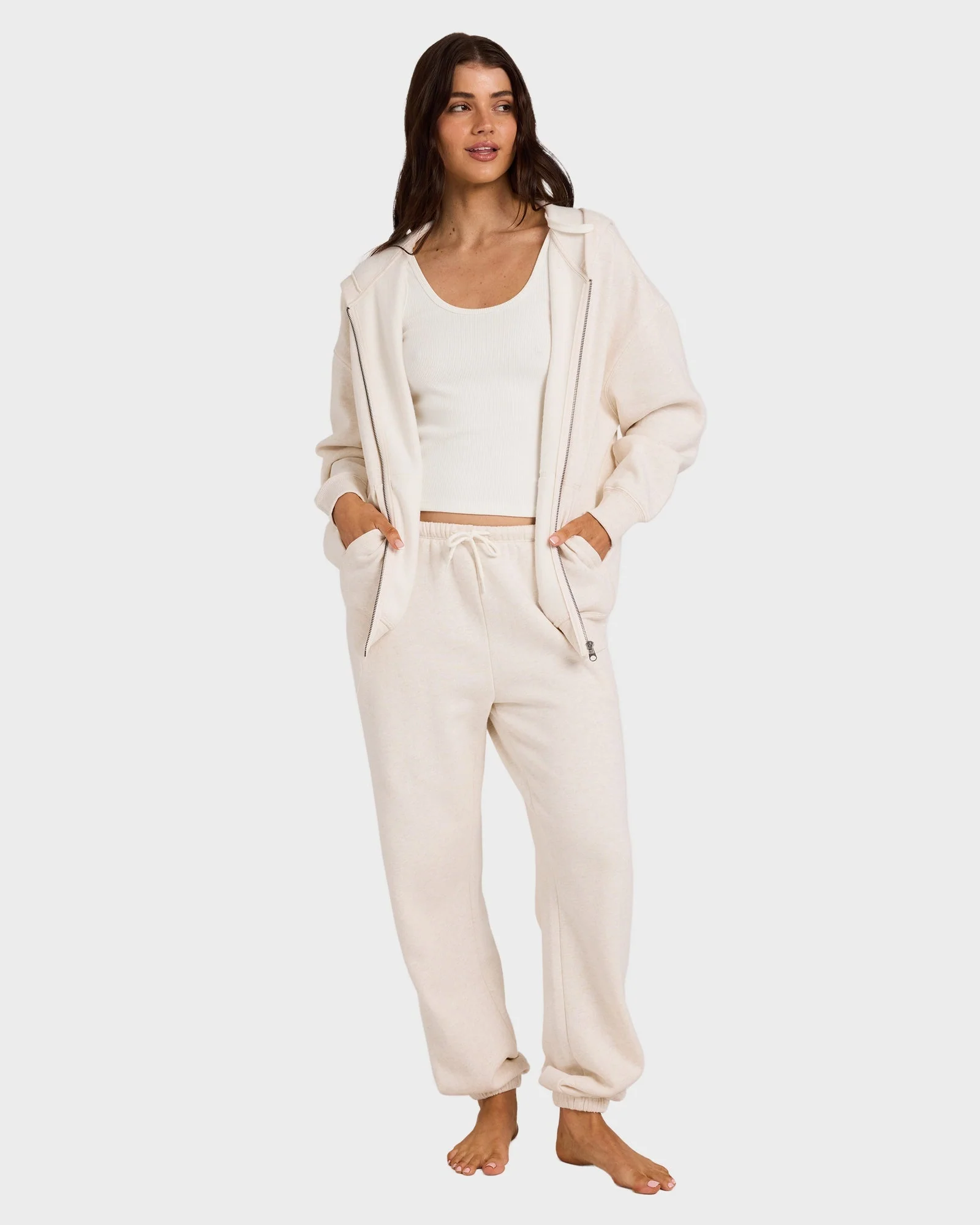 Womens Wave Essentials Zip Up Hoodie - Image 5