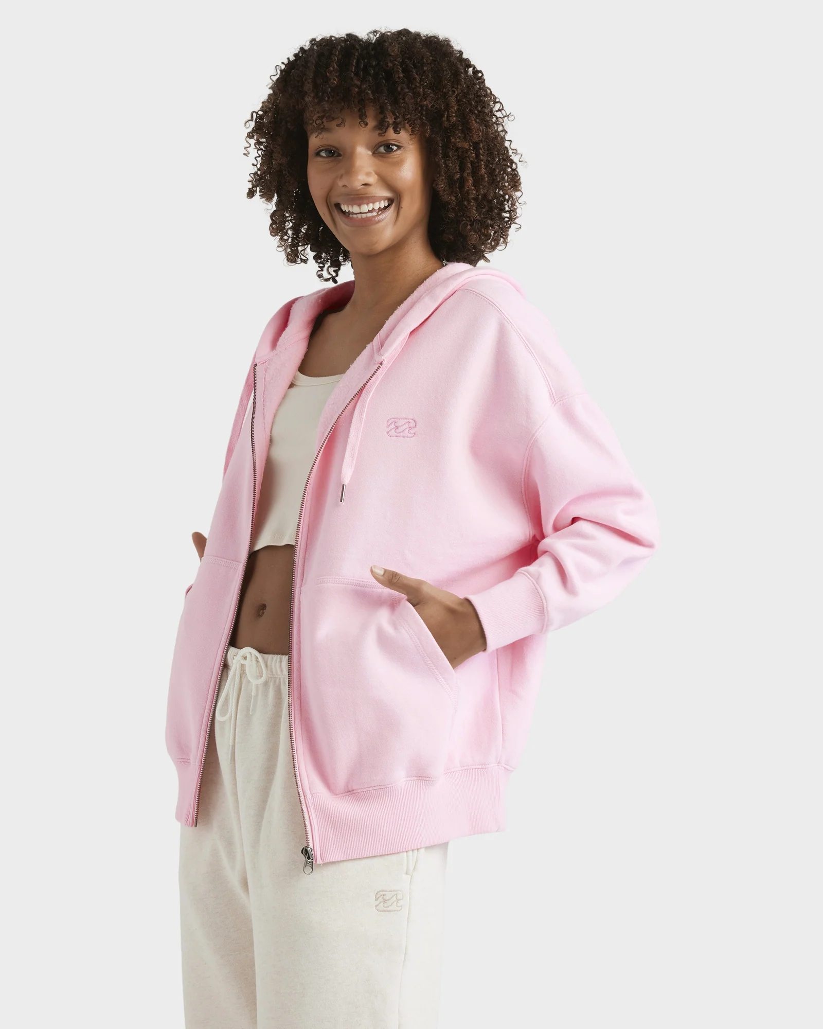 Womens Wave Essential Zip-Up Hoodie - Image 2