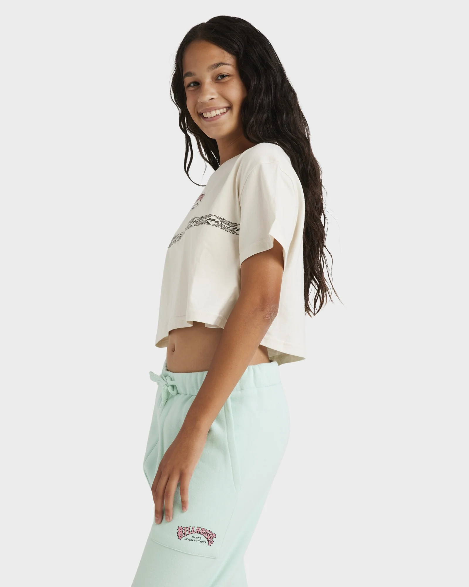 Girls 6-14 Wave Of The Day Crop T-Shirt - Image 3