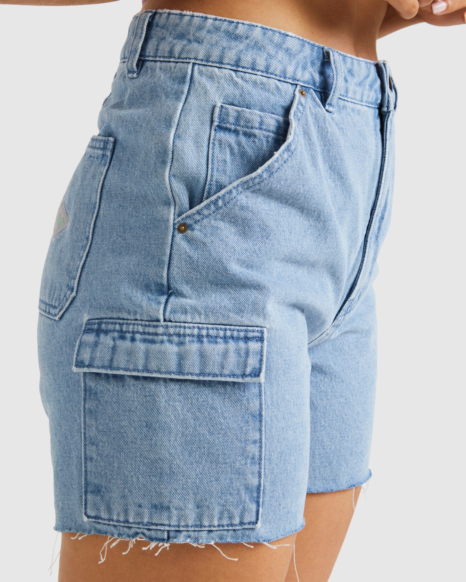Womens Westerly Retro Denim Shorts - Image 4