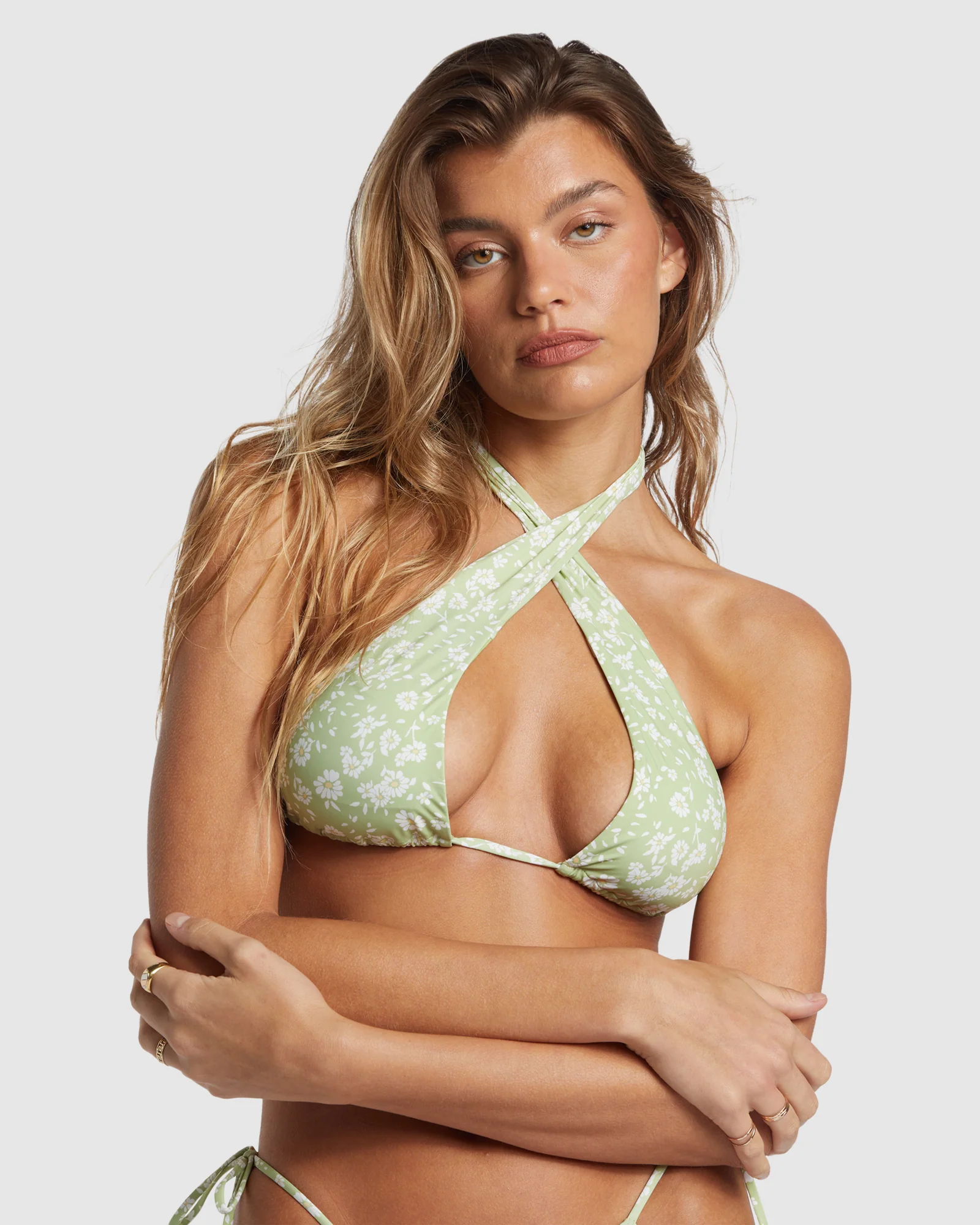 Womens Wild West Ditsy Multi Halter Bikini Top - Image 5